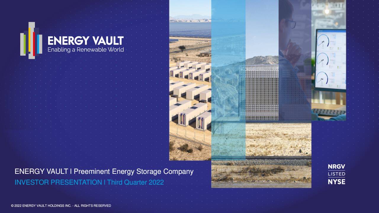 Energy Vault Holdings, Inc. 2022 Q3 Results Earnings Call