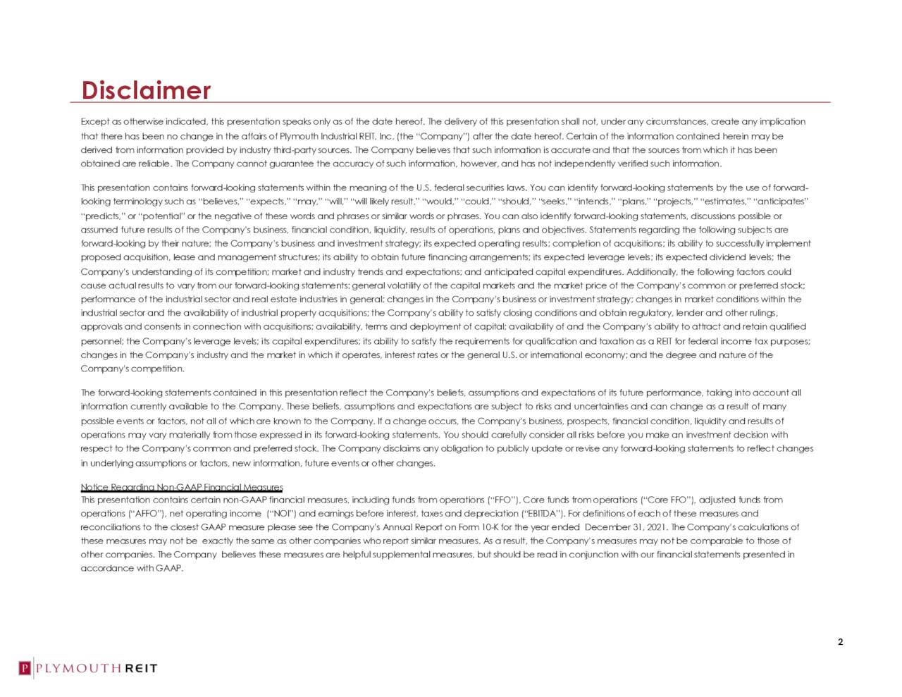 Plymouth Industrial REIT (PLYM) Investor Presentation Slideshow (NYSE