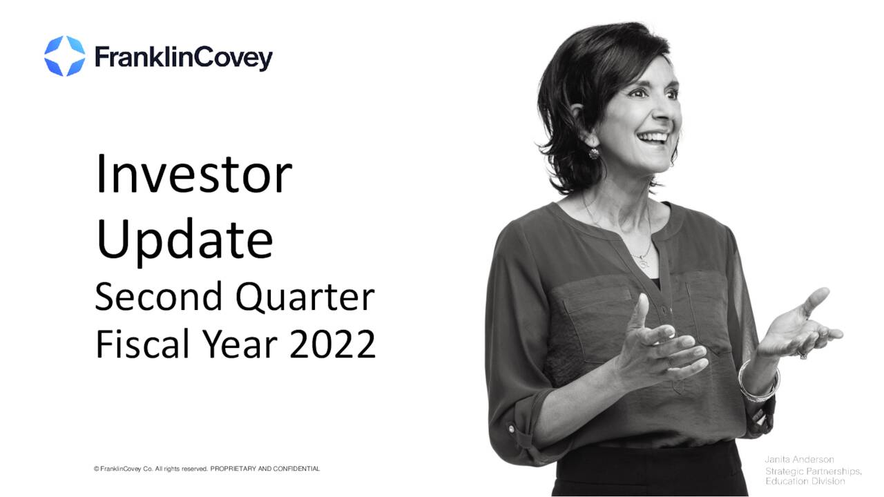 Franklin Covey Co. 2022 Q2 Results Earnings Call Presentation (NYSE