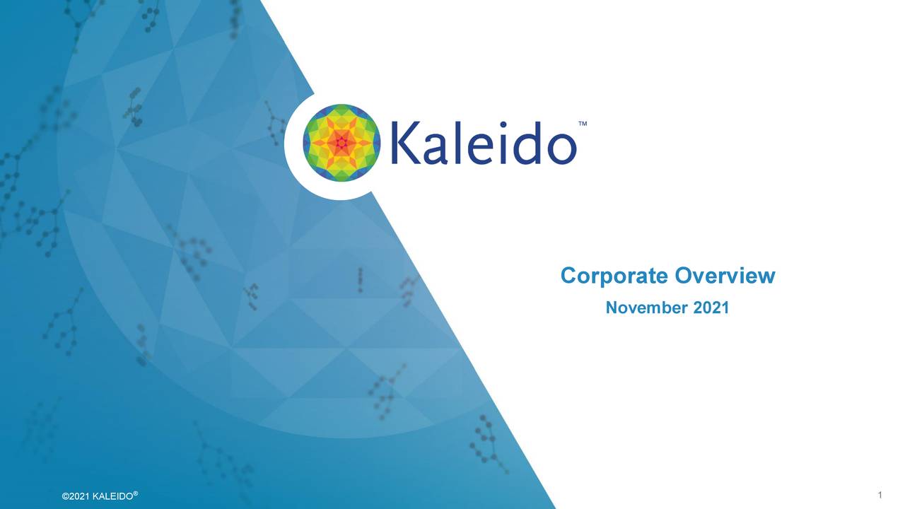 Kaleido Biosciences (KLDO) Investor Presentation Slideshow (OTCMKTS