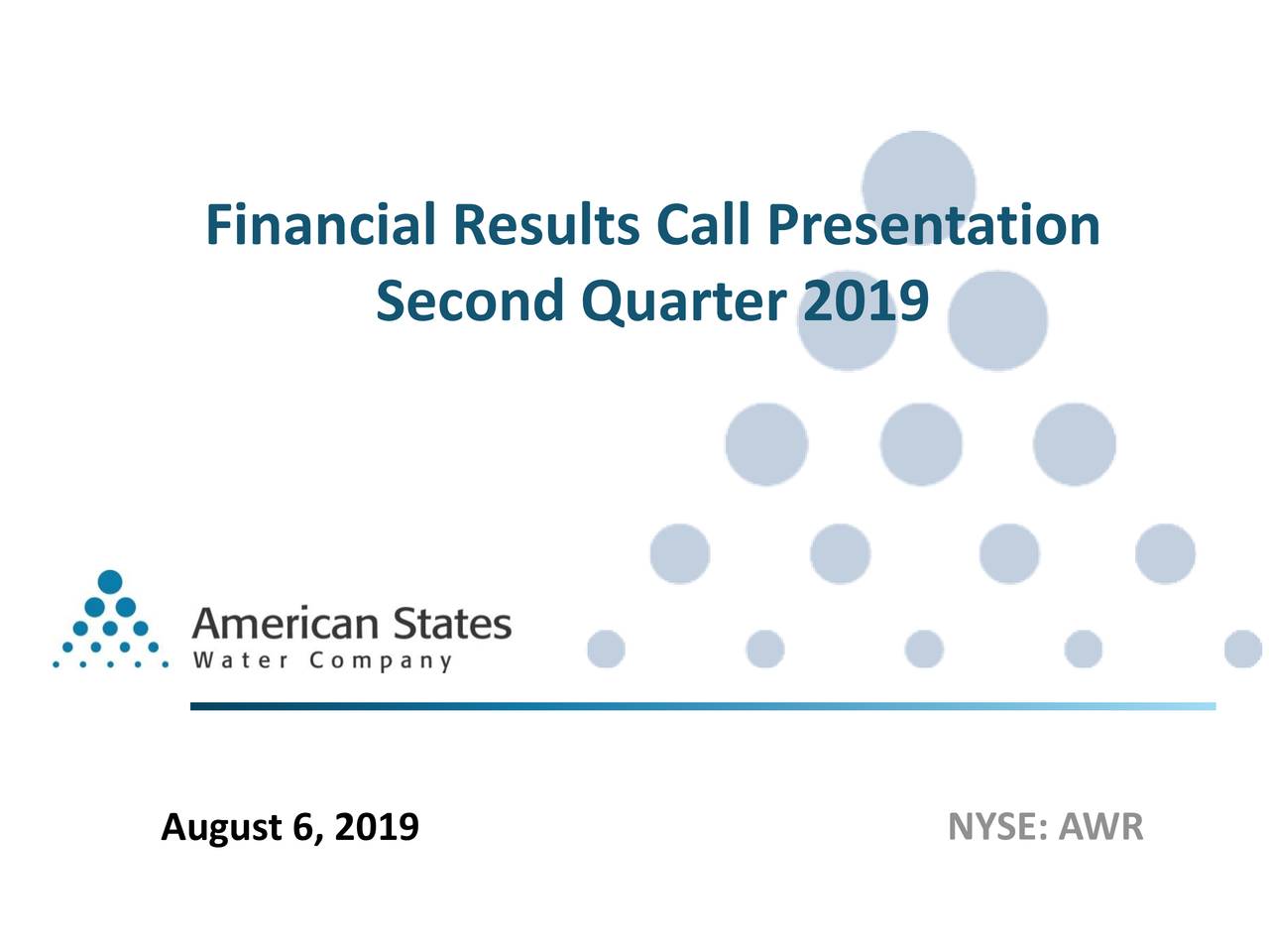 American States Water Company 2019 Q2 Results Earnings Call Slides