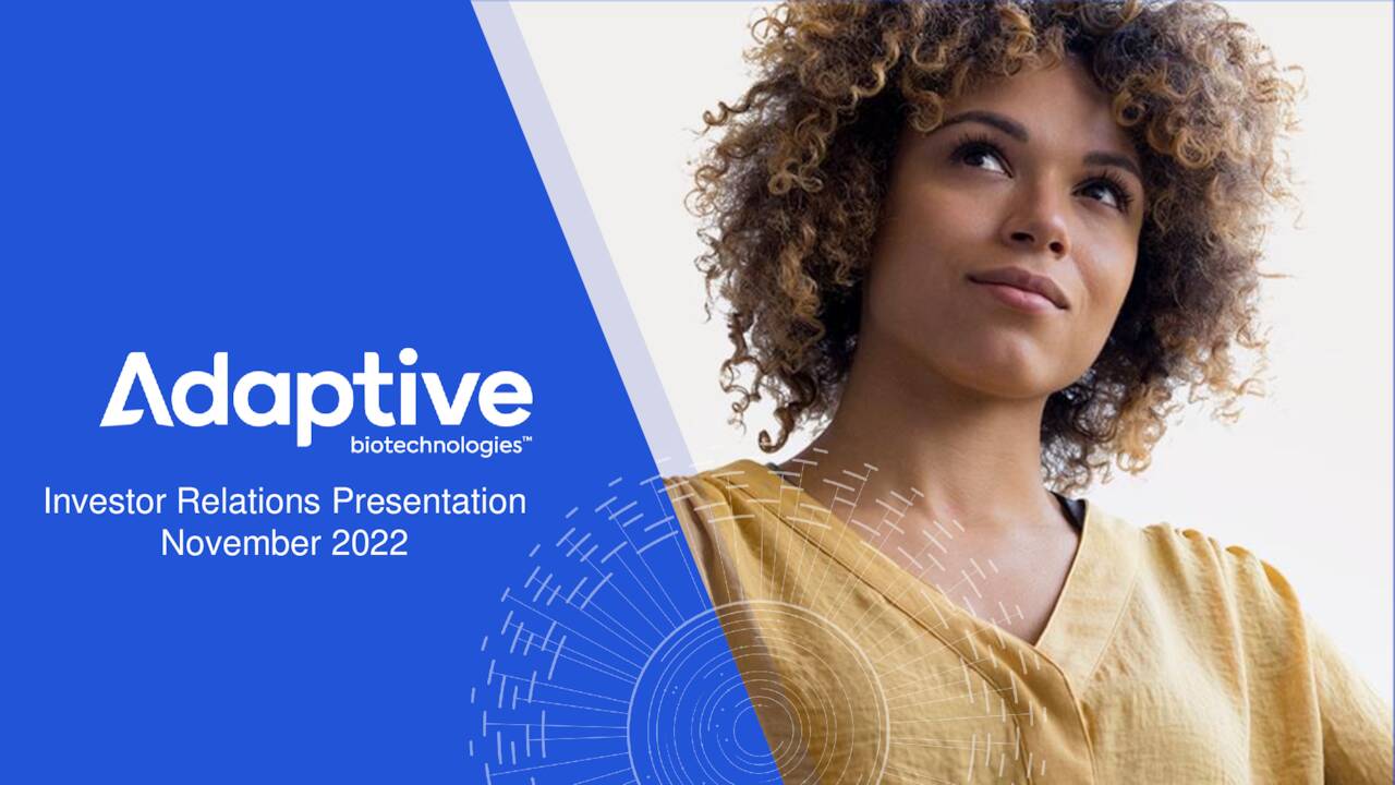 Adaptive Biotechnologies (ADPT) Investor presntation Slideshow