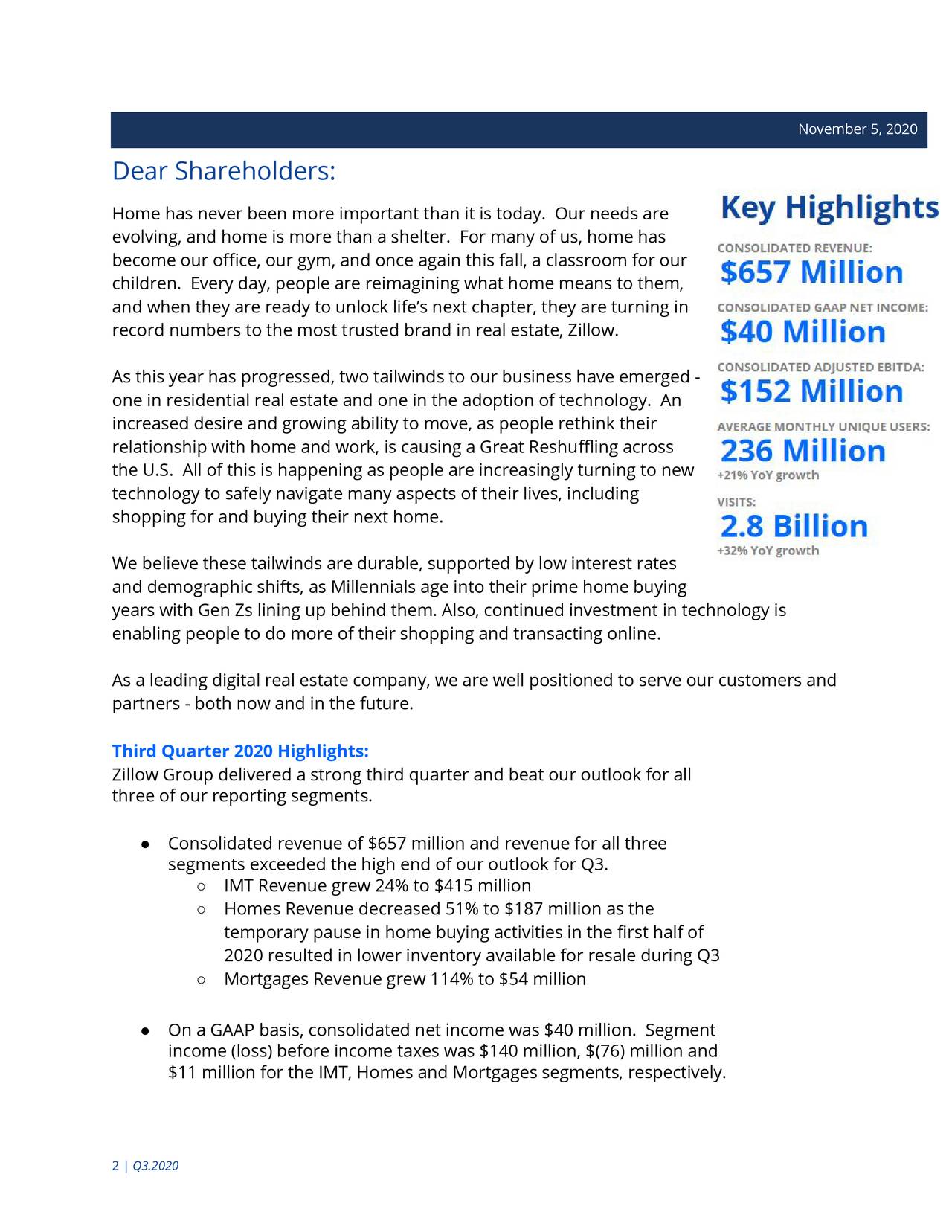 Zillow Group, Inc. 2020 Q3 Results Earnings Call Presentation (NASDAQZ) Seeking Alpha