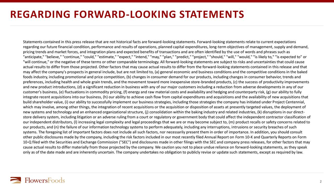 Flowers Foods, Inc. 2019 Q1 Results Earnings Call Slides (NYSEFLO