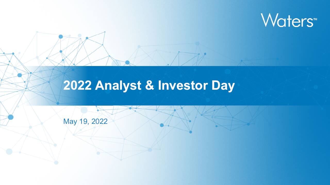 Waters (WAT) Investor Presentation Slideshow (NYSEWAT) Seeking Alpha