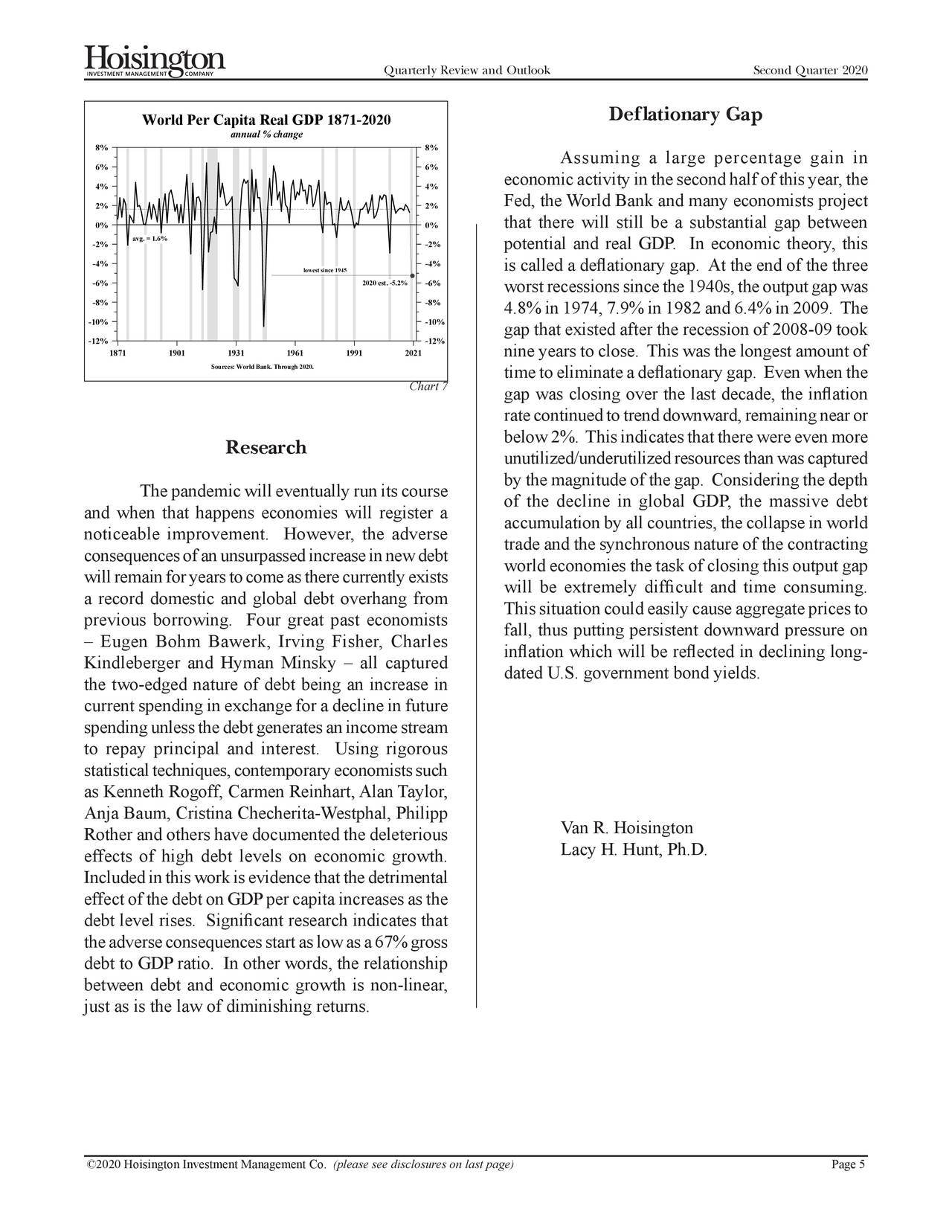 Hoisington Investment Management Q2 2020 Investor Letter Seeking Alpha