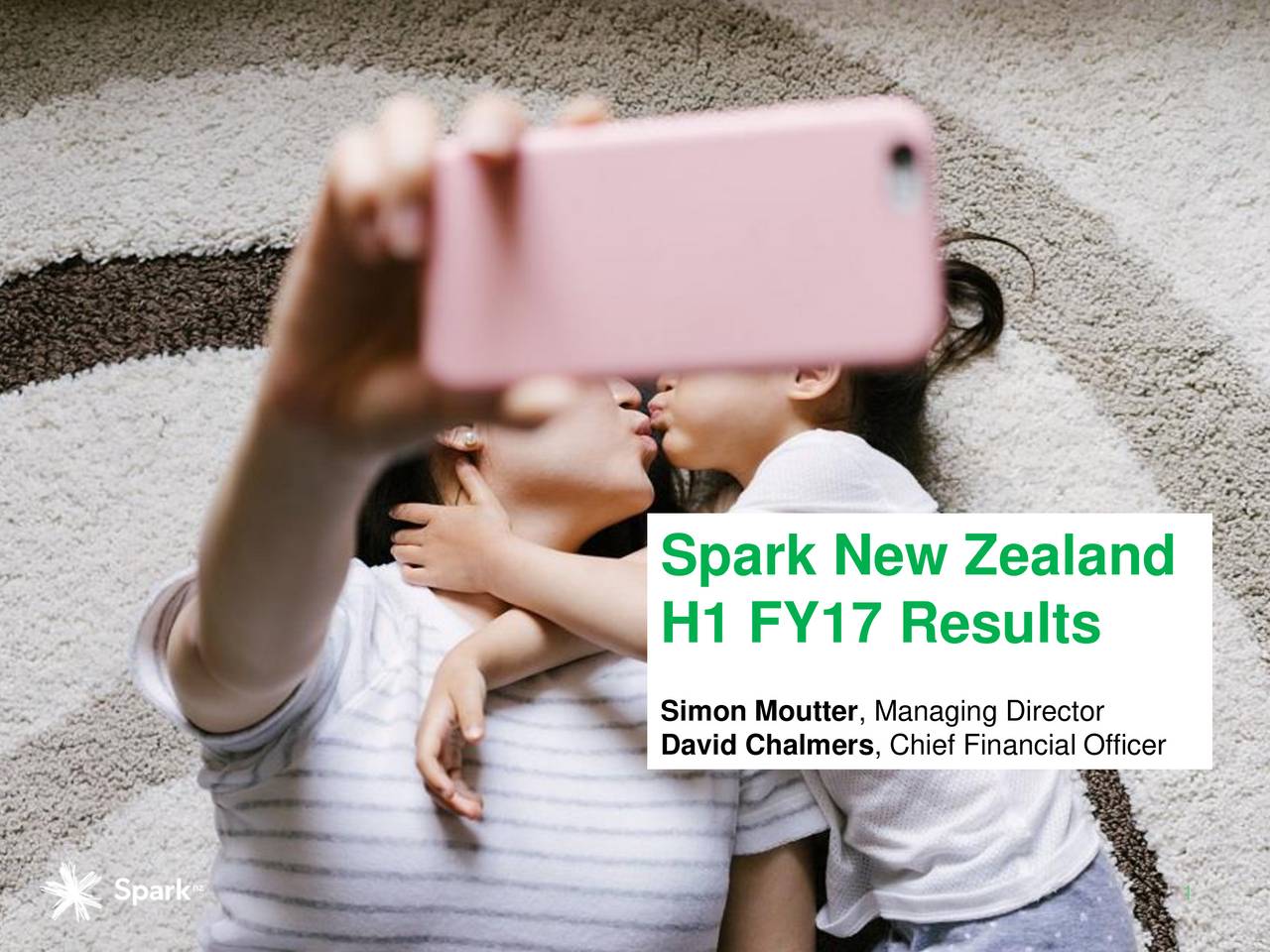 Spark New Zealand Limited 2017 Q2 Results Earnings Call Slides