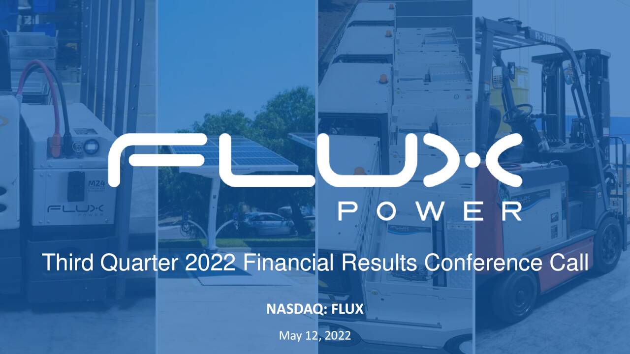 Flux Power Holdings, Inc. 2022 Q3 Results Earnings Call