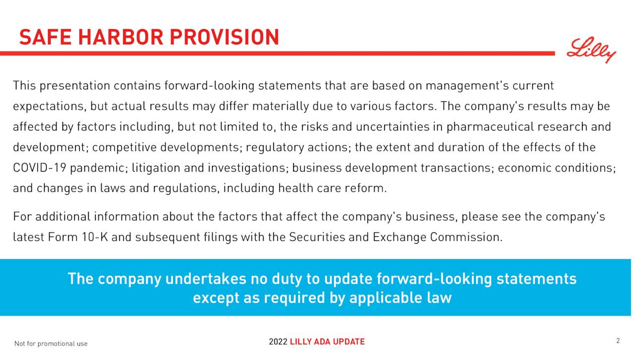 Eli Lilly (LLY) Investor Presentation Slideshow (NYSELLY) Seeking