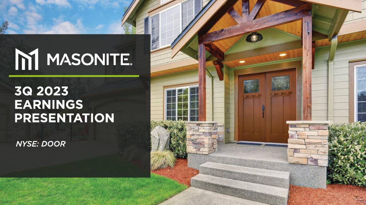 Masonite International Corporation 2023 Q3 Results Earnings Call