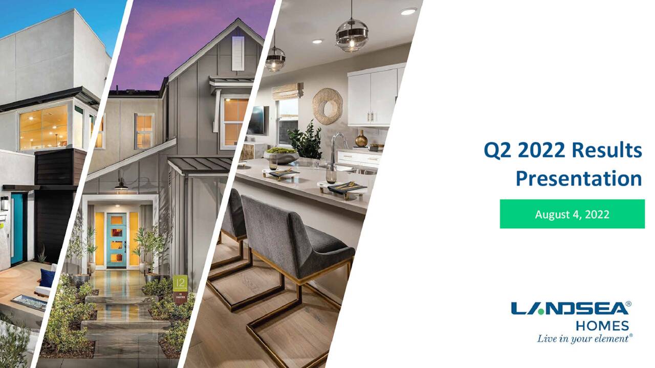 Landsea Homes Corporation 2022 Q2 Results Earnings Call