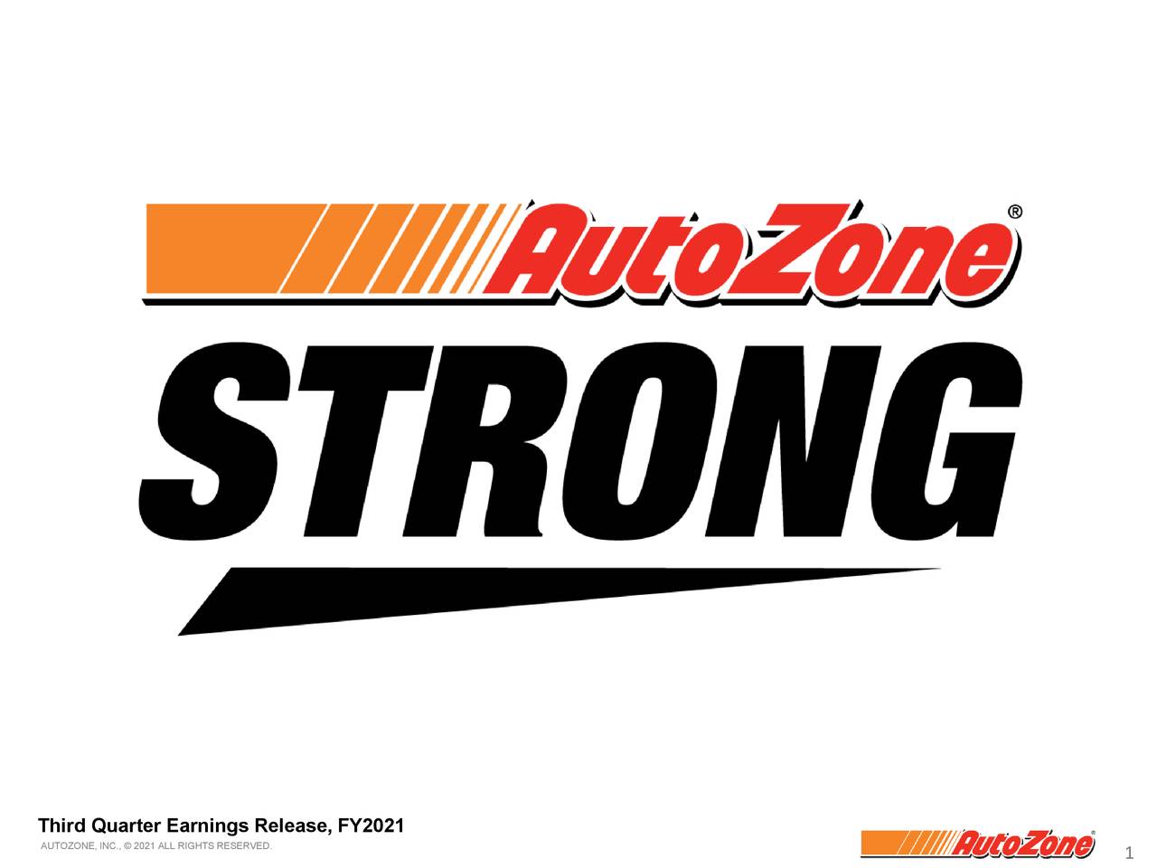 AutoZone, Inc. 2021 Q3 Results Earnings Call Presentation (NYSEAZO