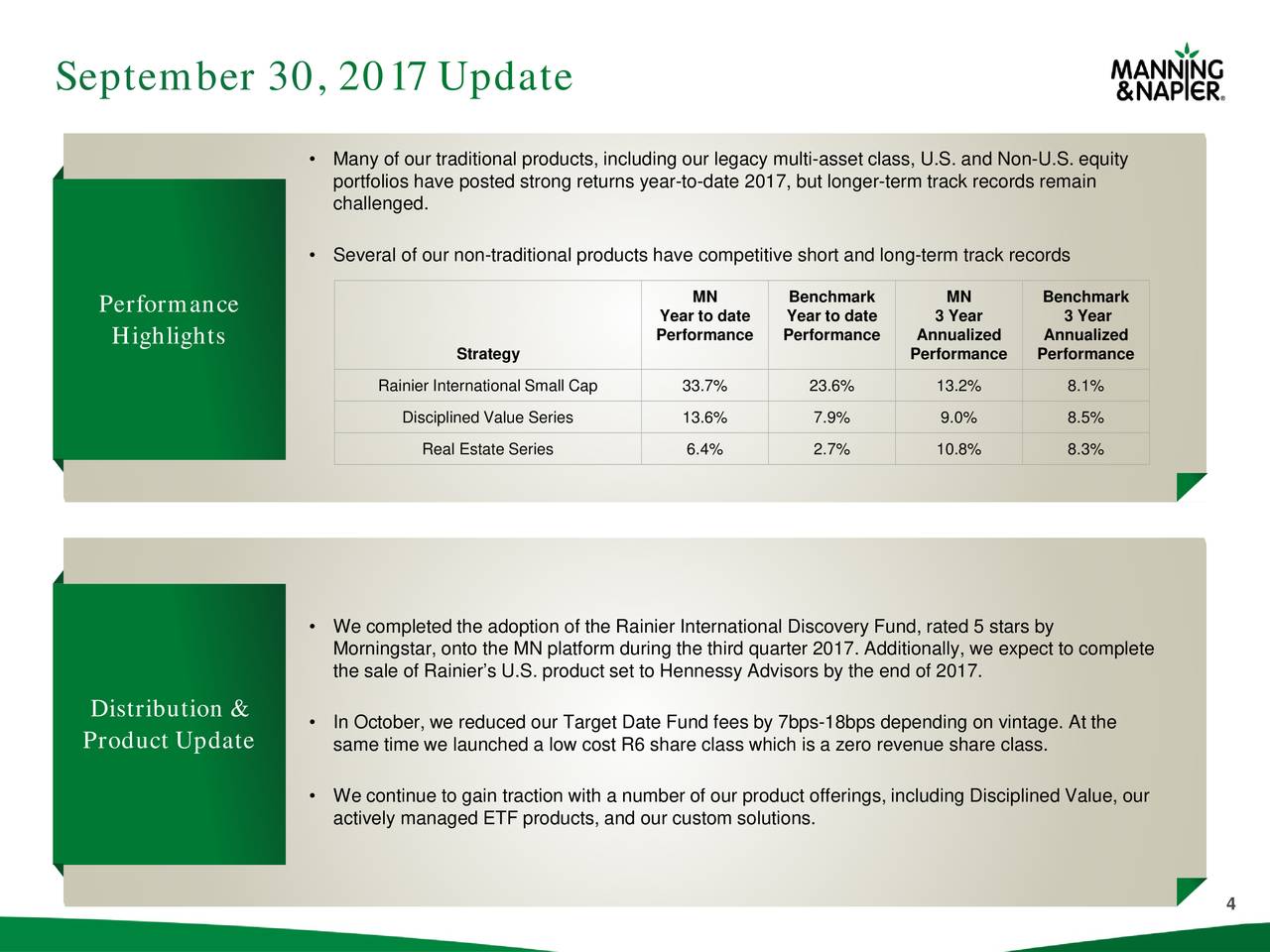 Manning & Napier 2017 Q3 Results Earnings Call Slides Manning