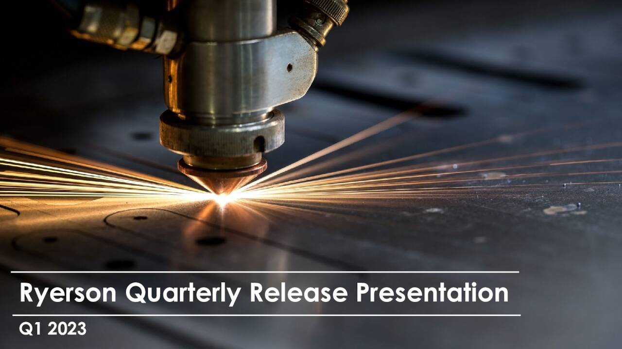 Ryerson Holding Corporation 2023 Q1 Results Earnings Call