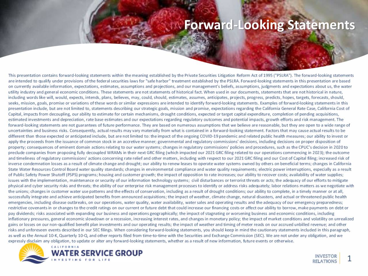 California Water Service Group 2022 Q4 Results Earnings Call