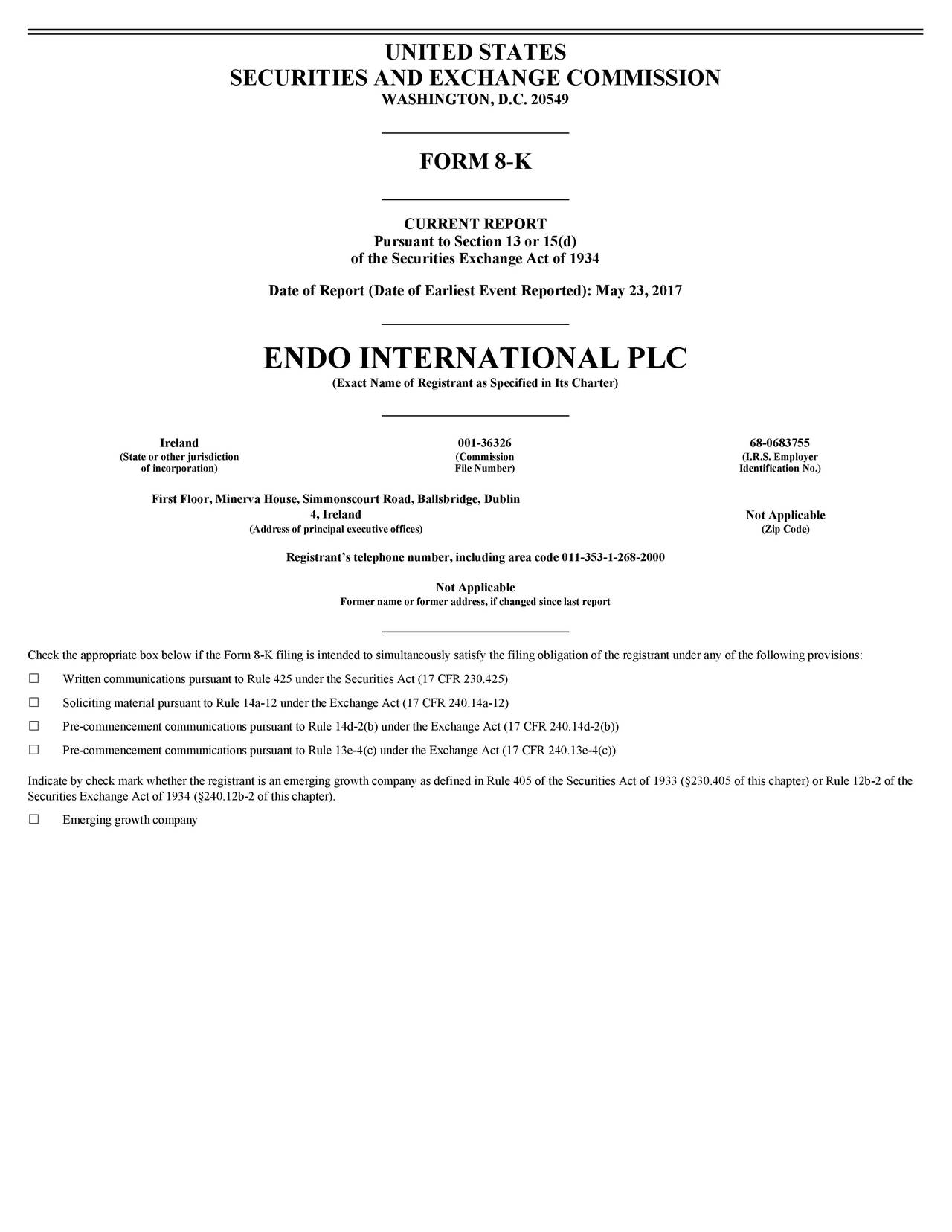 Endo International plc (ENDP) Presents At UBS Healthcare Conference