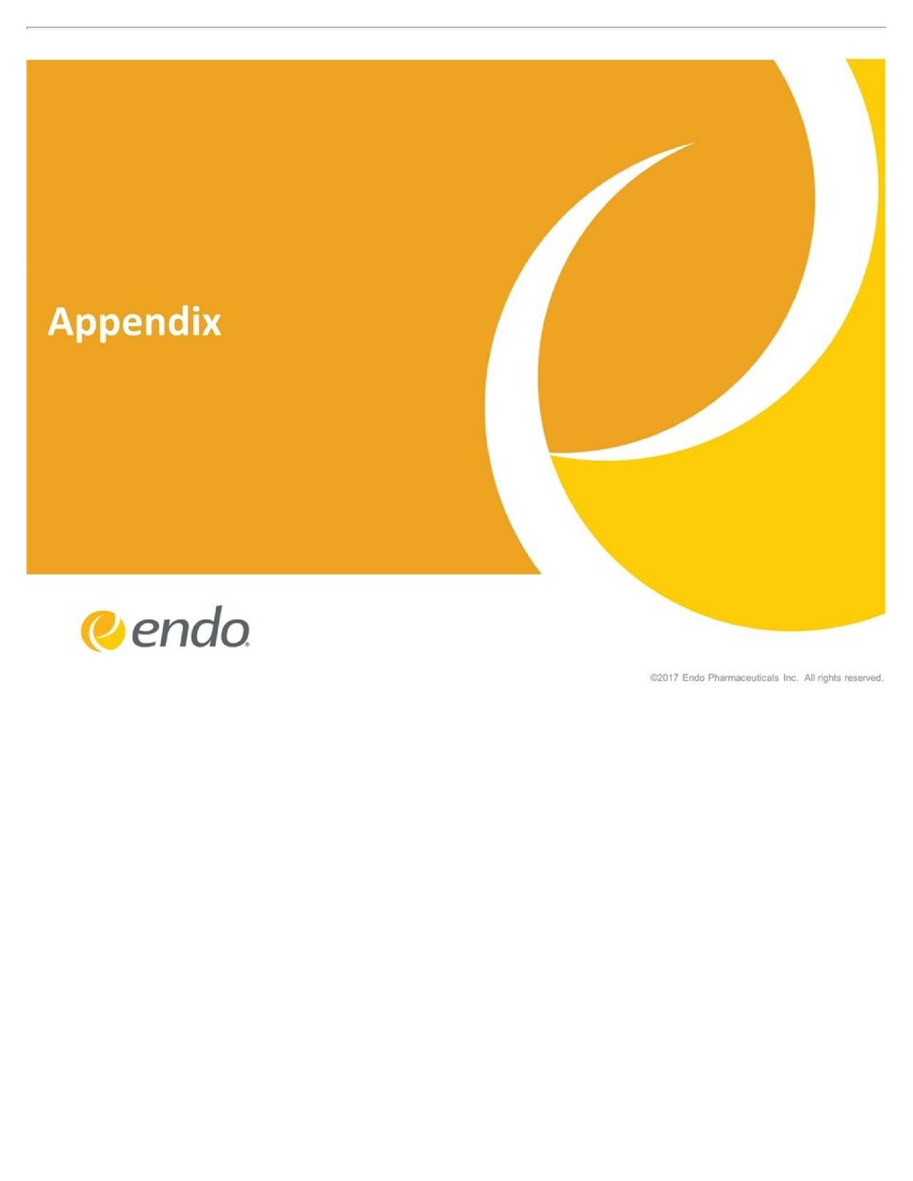 Endo International plc (ENDP) Presents At UBS Healthcare Conference