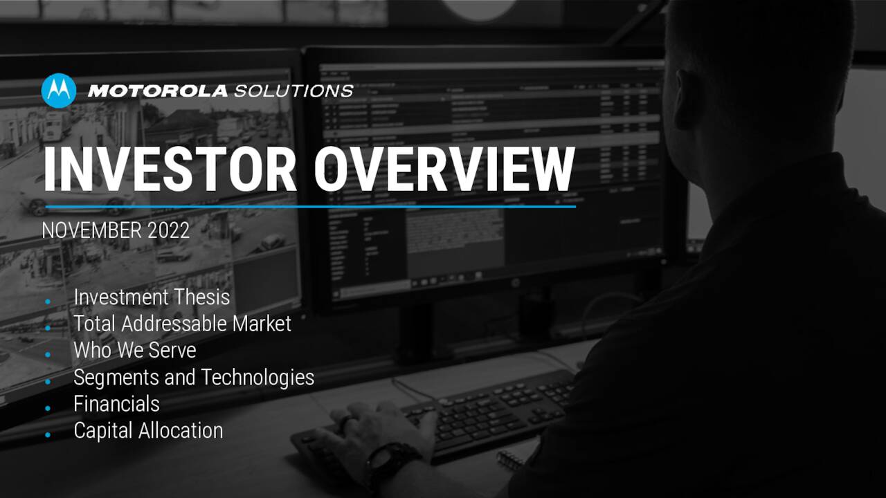 Motorola Solutions (MSI) Investor Presentation Slideshow (NYSEMSI