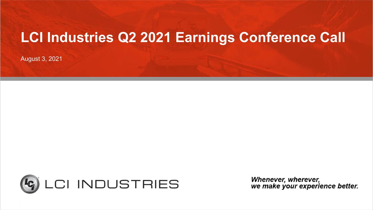 LCI Industries 2021 Q2 Results Earnings Call Presentation (NYSE