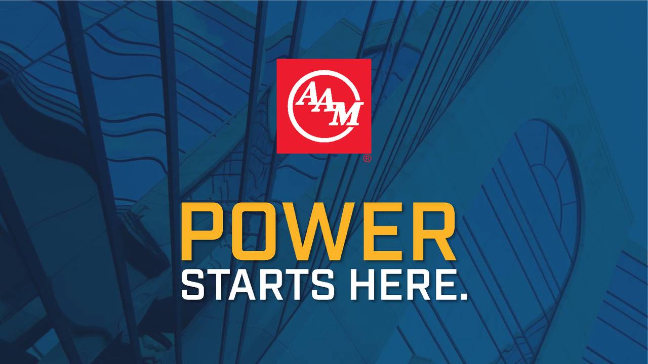 American Axle & Manufacturing Holdings, Inc. 2018 Q1 Results