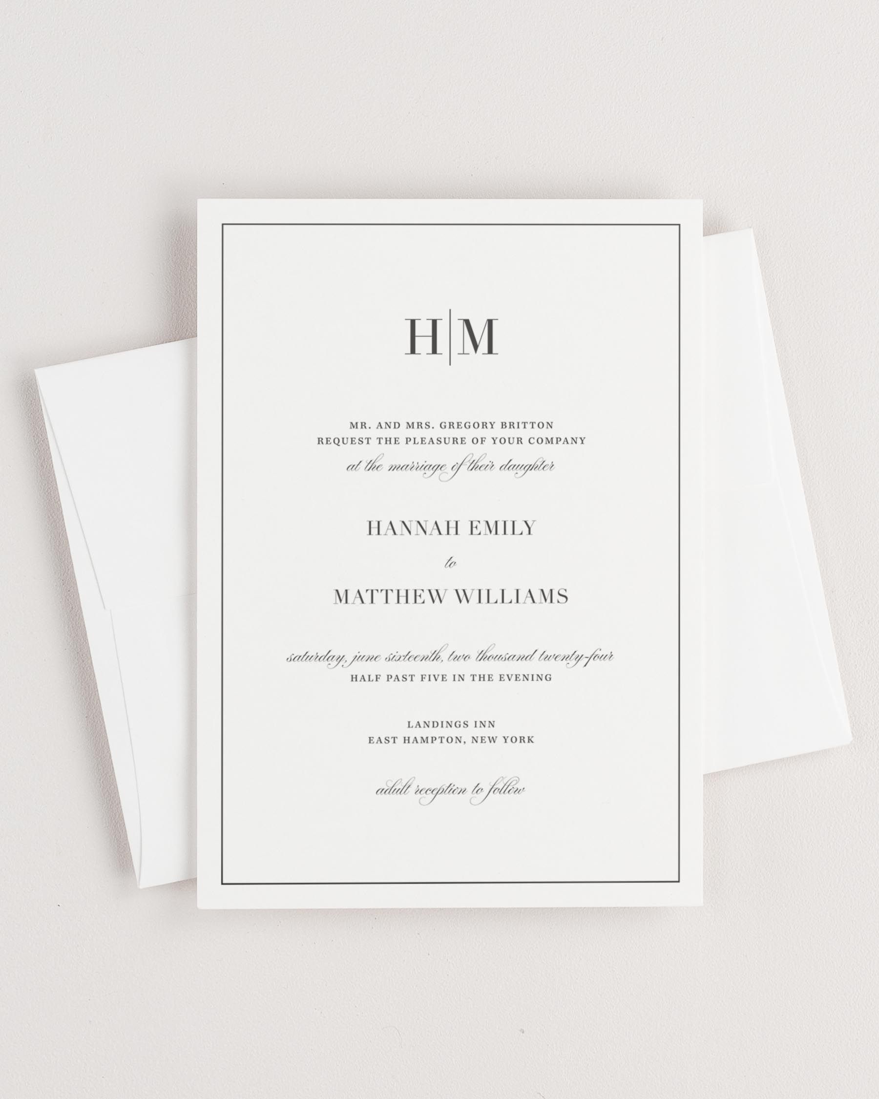 Monogram Wedding Invitations Shine Wedding Invitations