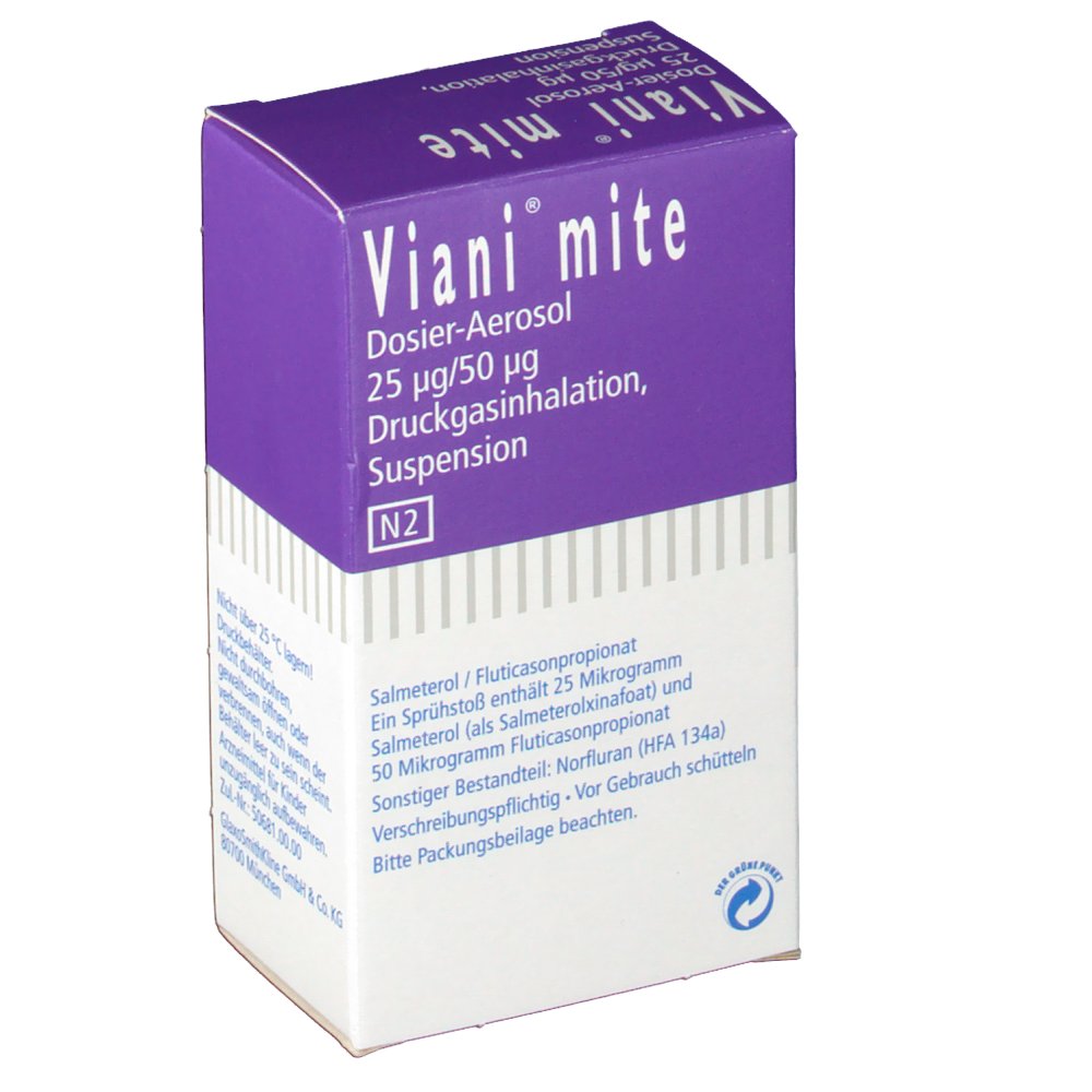 Viani mite 25 ug/50 ug 120 Hub Dos.Aerosol