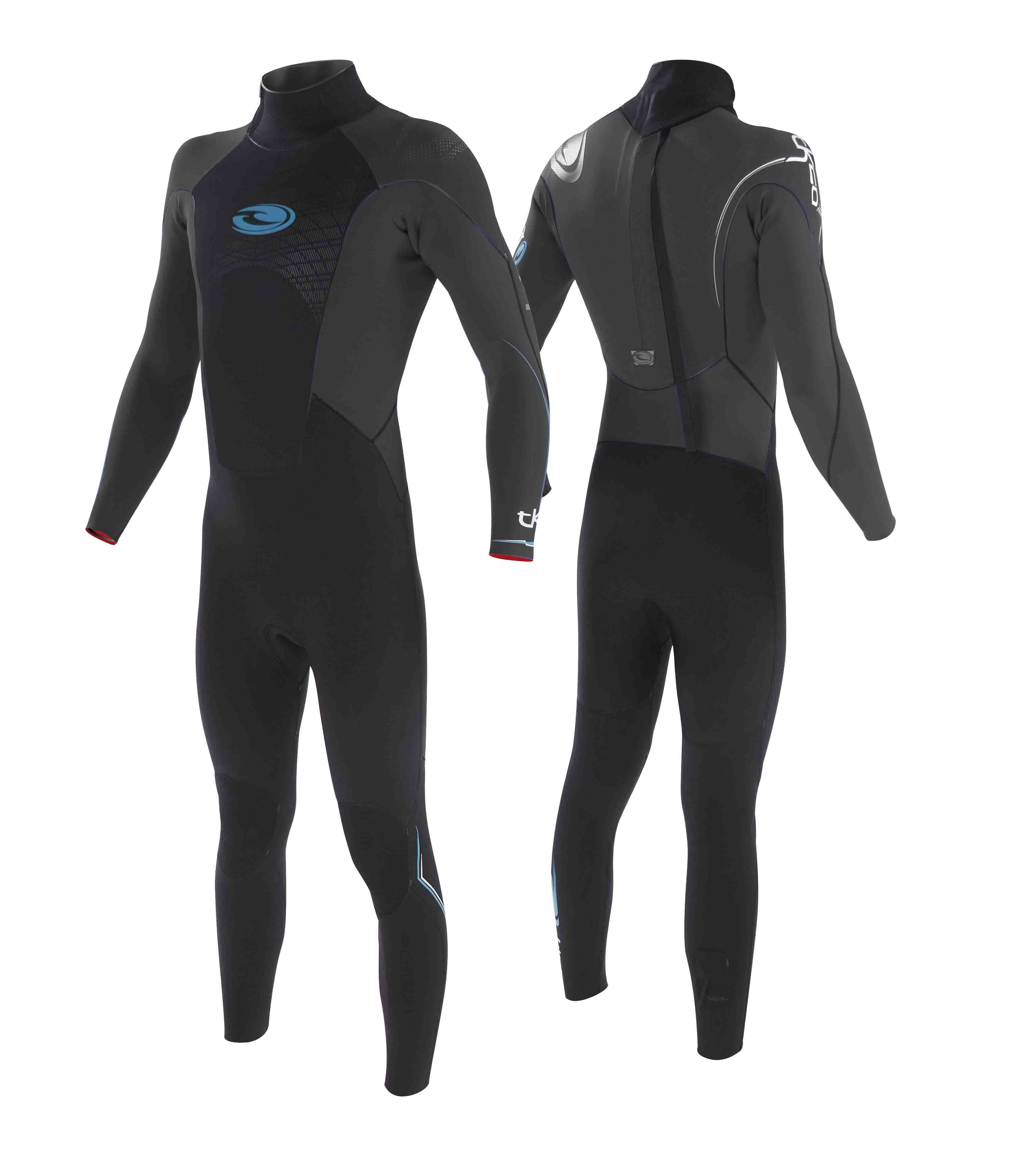 Tiki Wetsuit Tech 20 3/2mm GBS Steamer Grey/ Blue