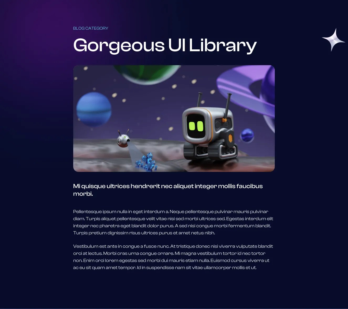Bootstrap Content Components in Casper library