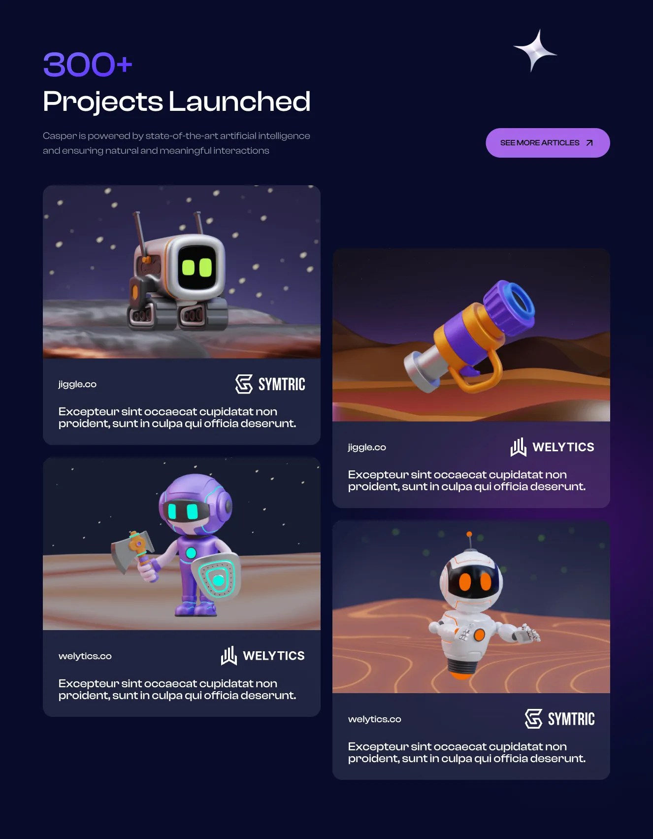 Bootstrap Portfolio Components in Casper library