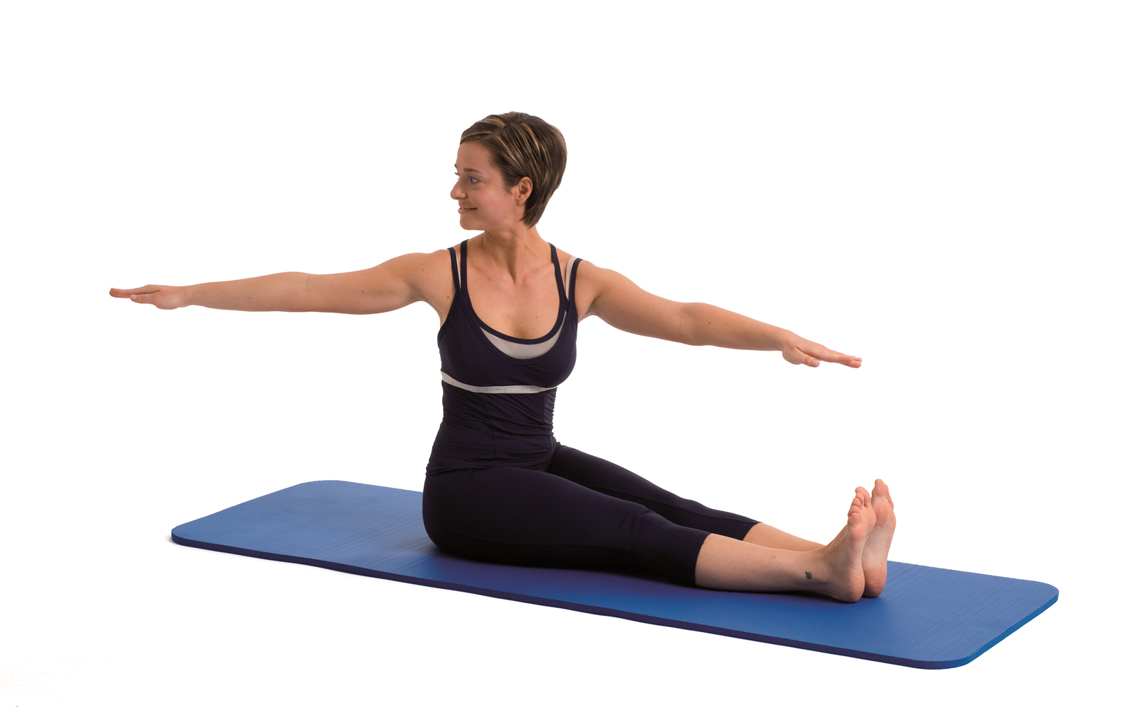 Pilates spine twist per tonificare braccia e schiena Silhouette Donna