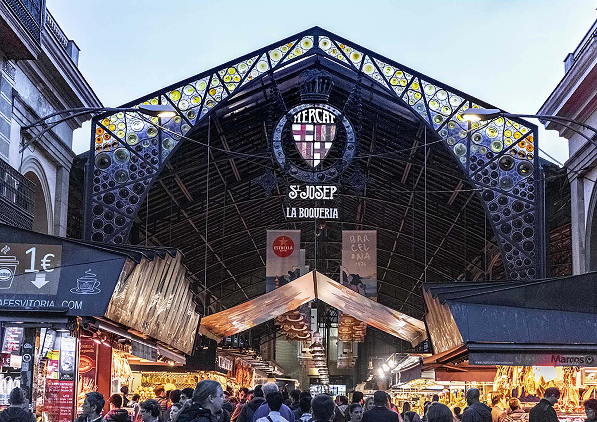 Simon ilumina el interior del emblemático Mercat de la Boqueria SIMON