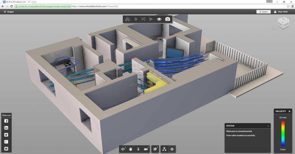 simulationHub New fluid flow CFD simulation app for designers