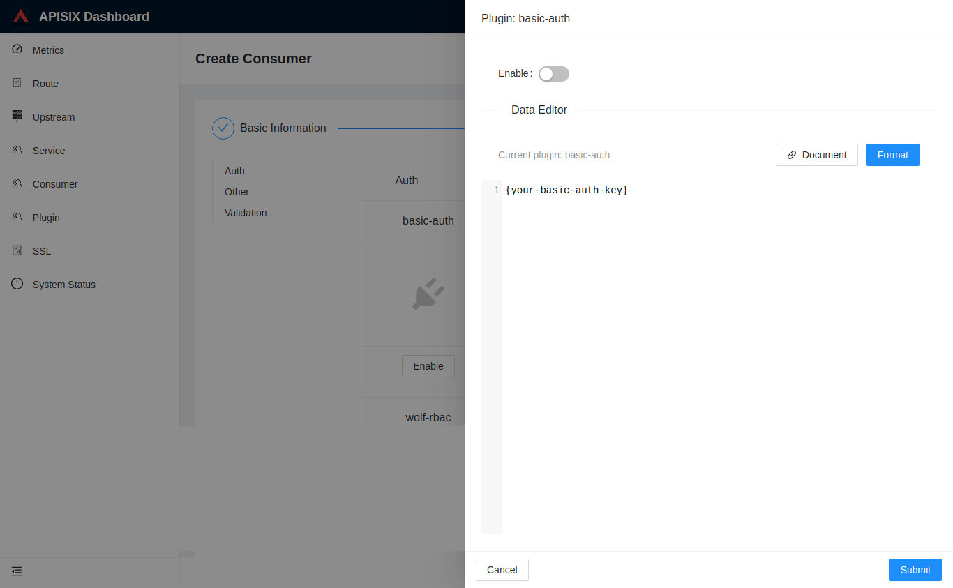 Authentication basicauth 《Apache APISIX v2.8 官方文档》 书栈网 · BookStack