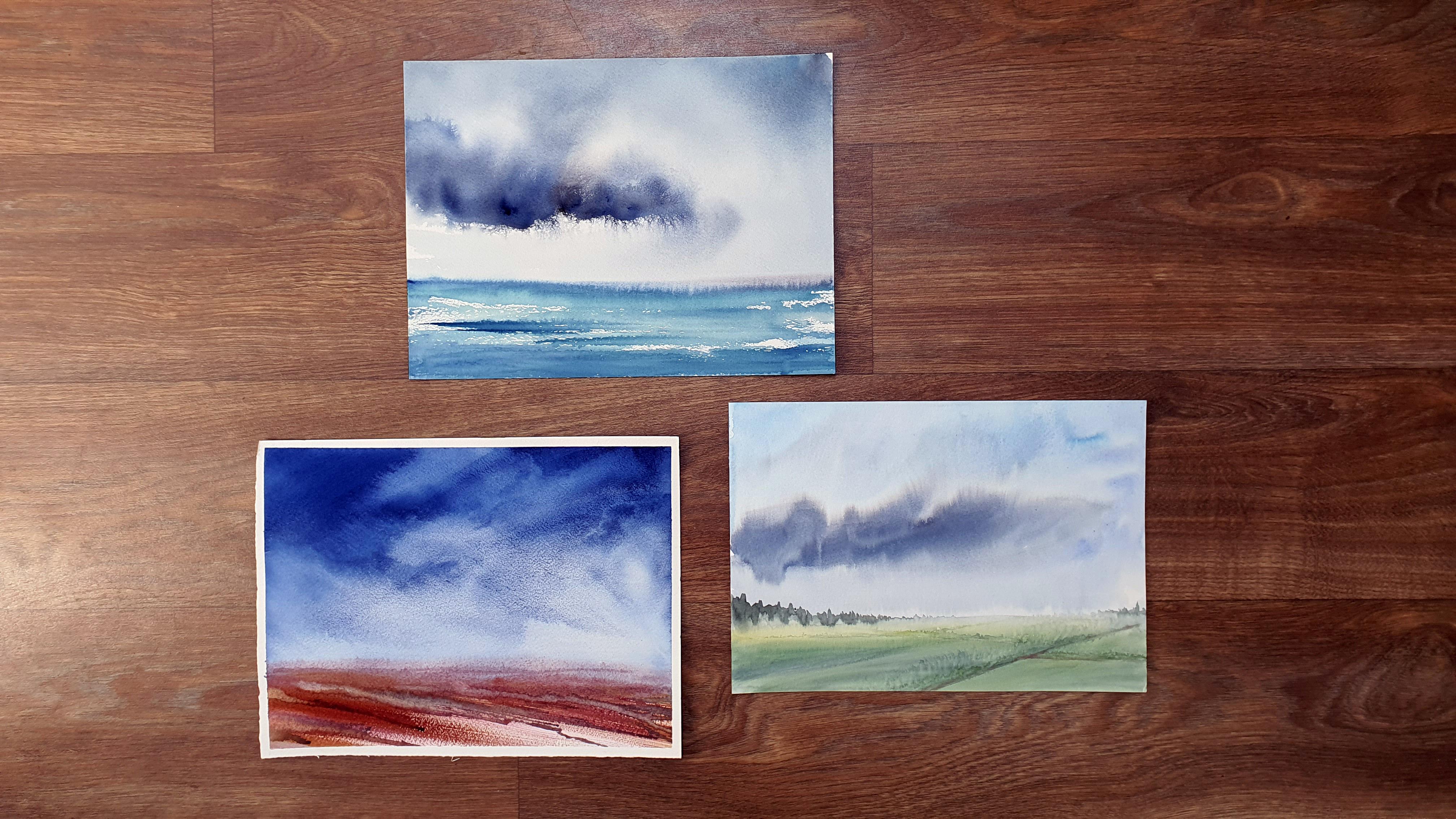Draw & Paint CLOUDS Indepth Explanation with Watercolor, Gouache