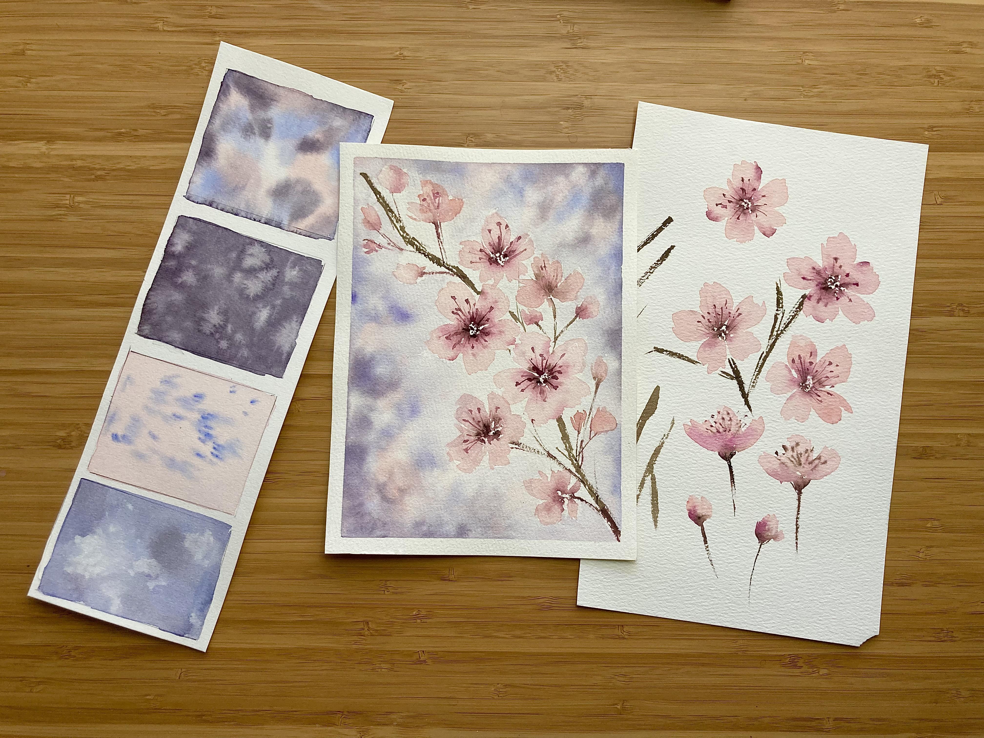Watercolor Cherry Blossoms Learn How To Paint A Soft and Dreamy