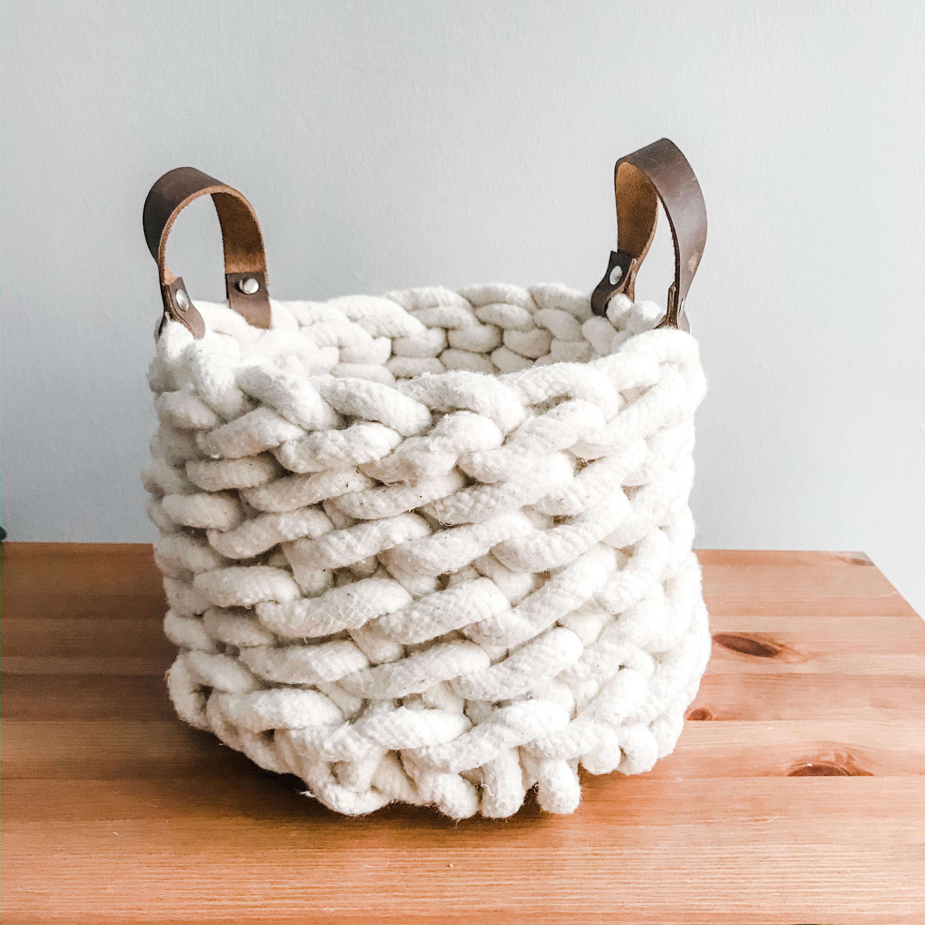 Hand crochet a basket with optional leather handles Cara Corey Skillshare