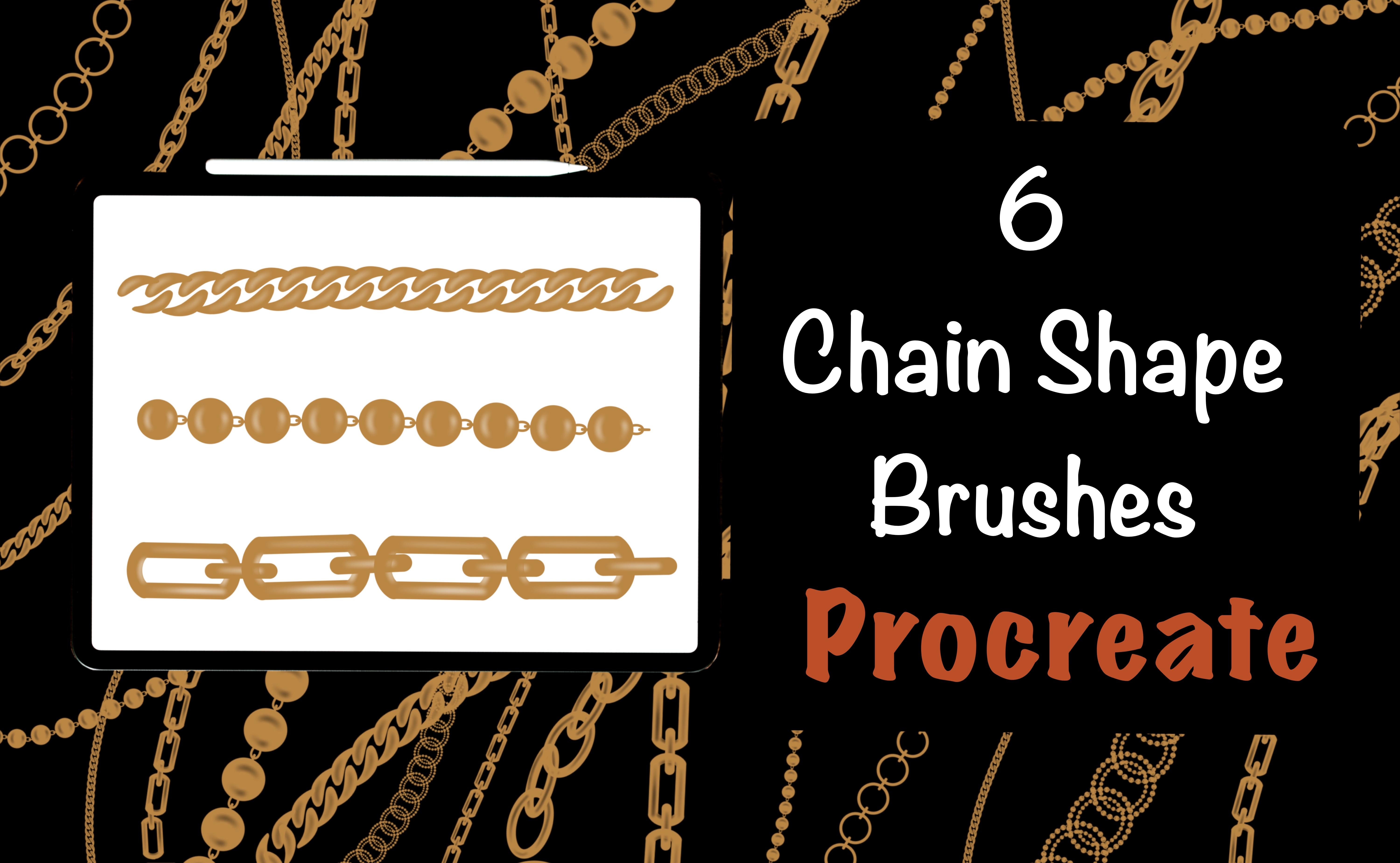Learn To Create Seamless Pattern With Chains In Procreate + 5 Free