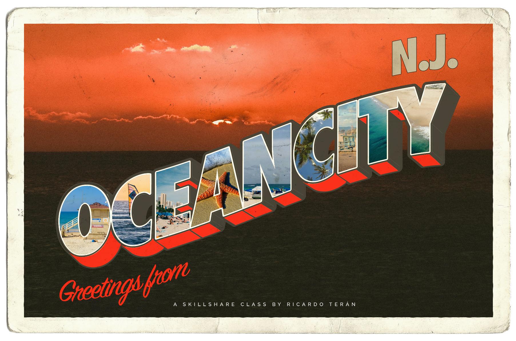 How To Create a Vintage Postcard Design (Illustrator &