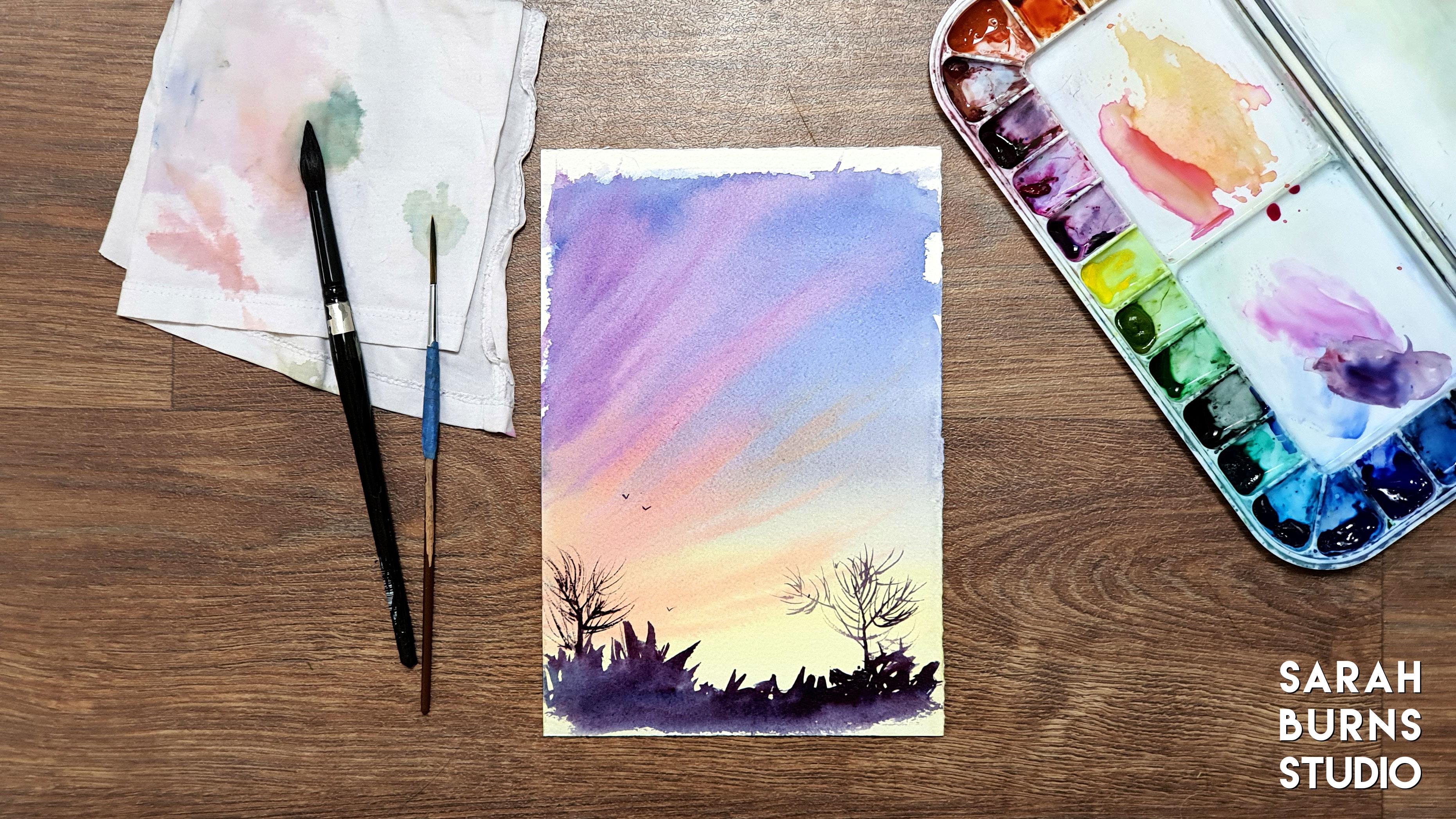 Draw & Paint CLOUDS Indepth Explanation with Watercolor, Gouache