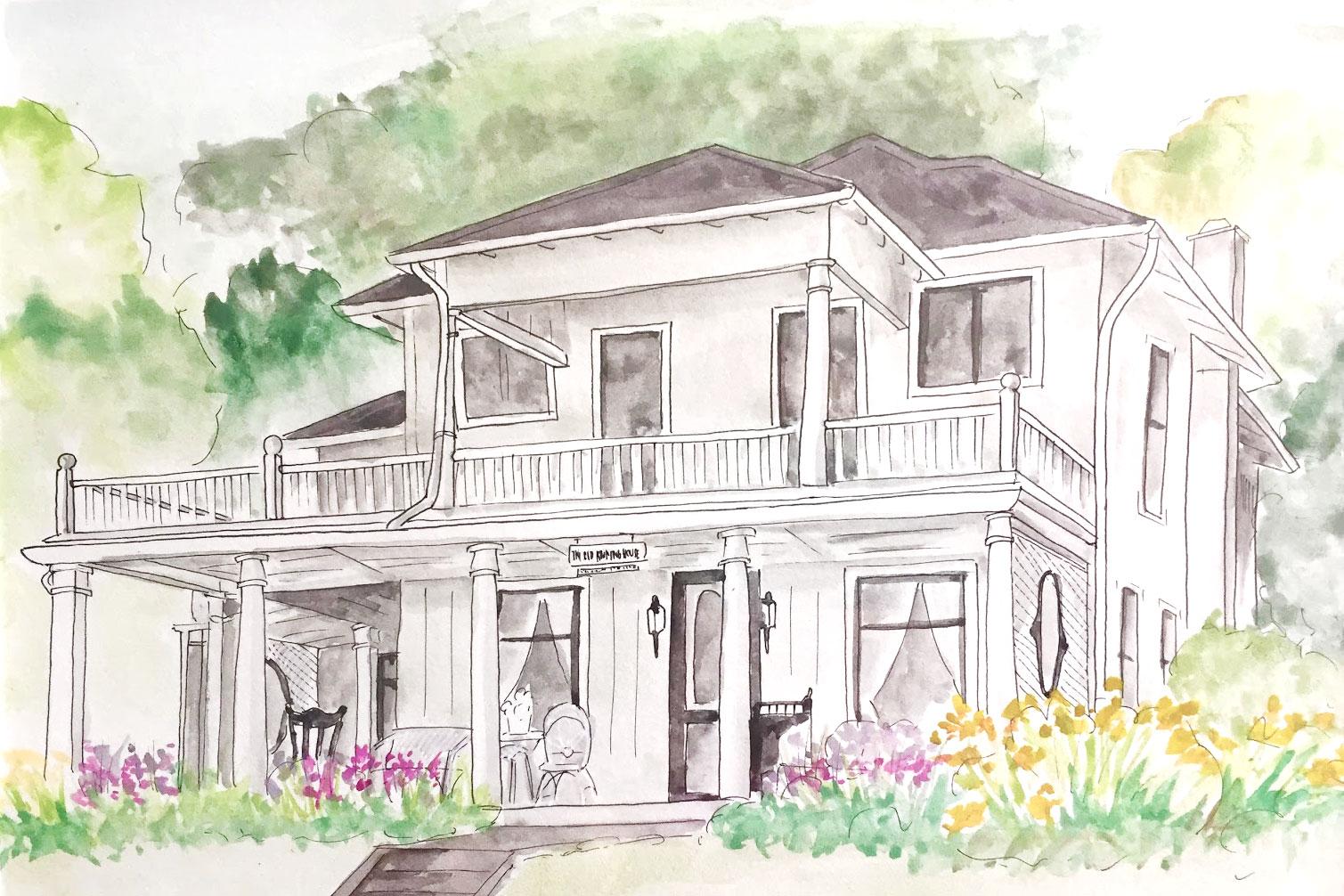 Create a OneofaKind Watercolor House Portrait Carly Benish