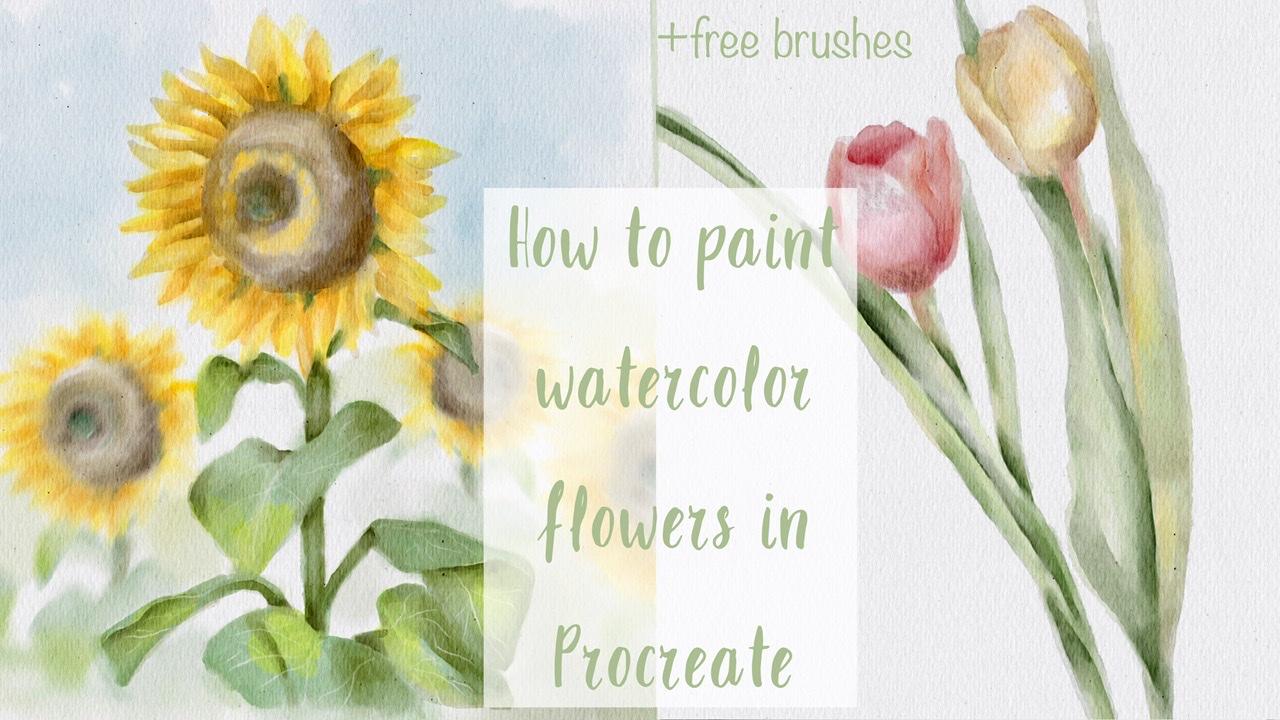 How To Draw Watercolor Flowers In Procreate Best Flower Site