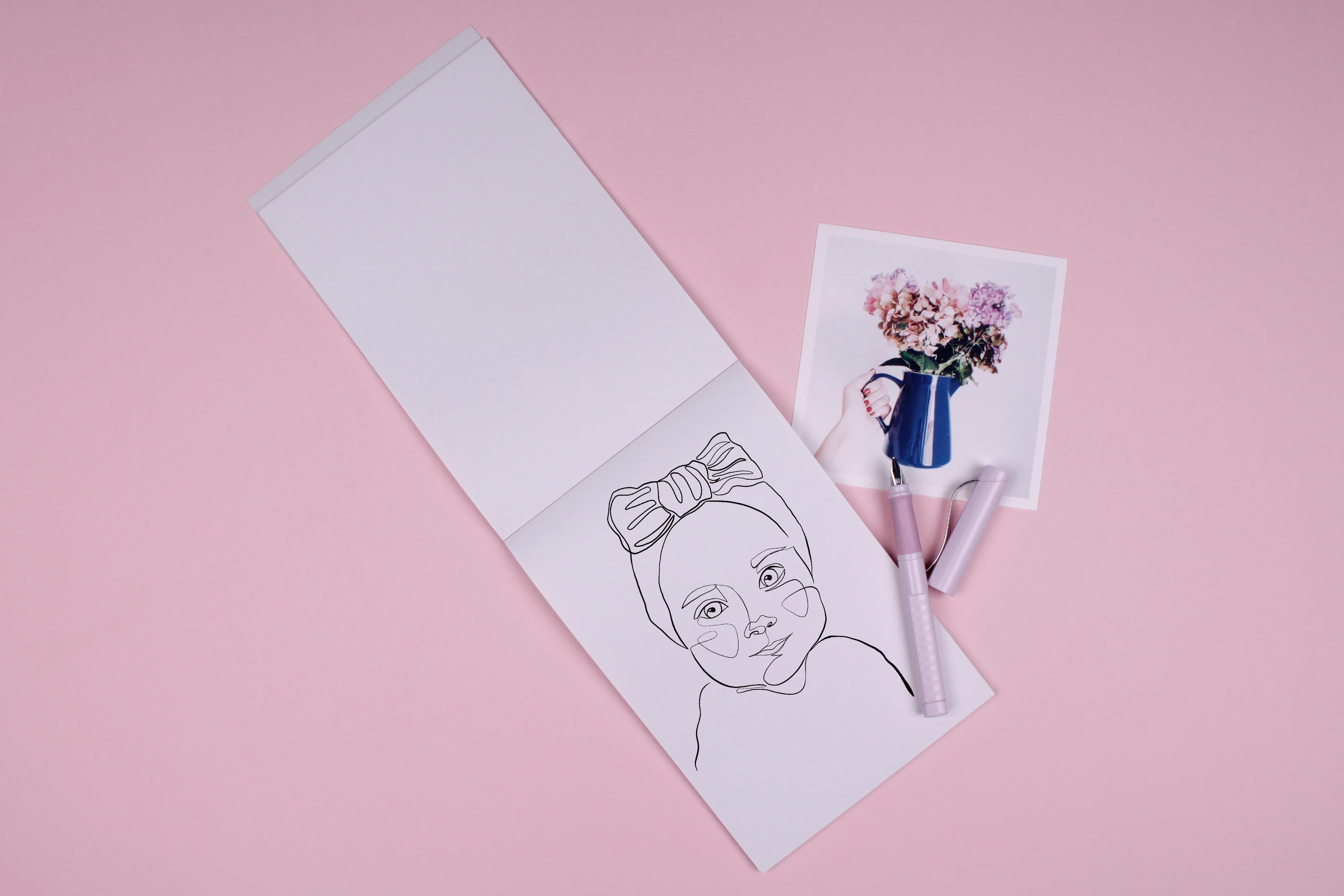 Minimalist Portraits Realistic OneLine Drawing Using Procreate