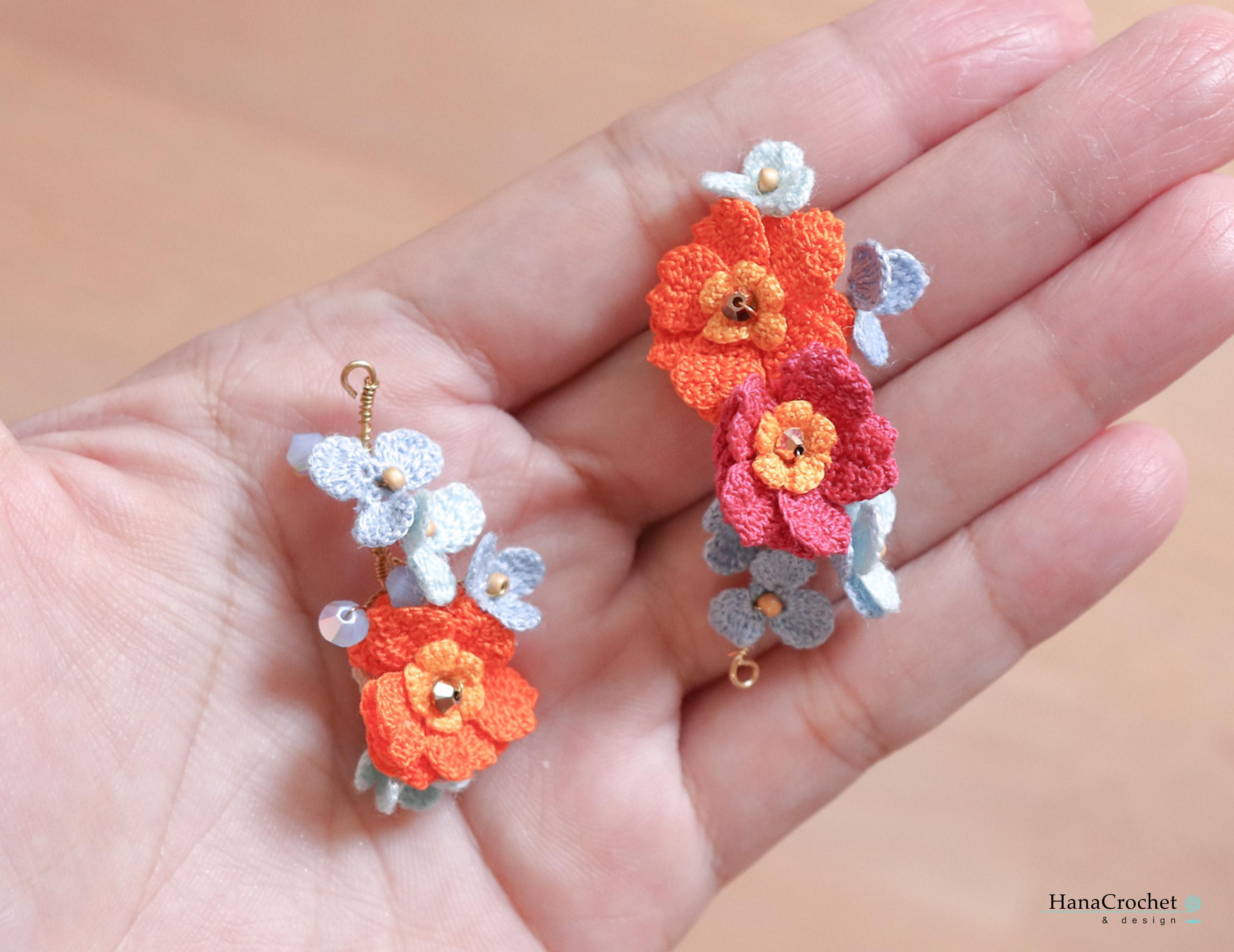 crochet flowers earrings how to make crochet flowers earrings