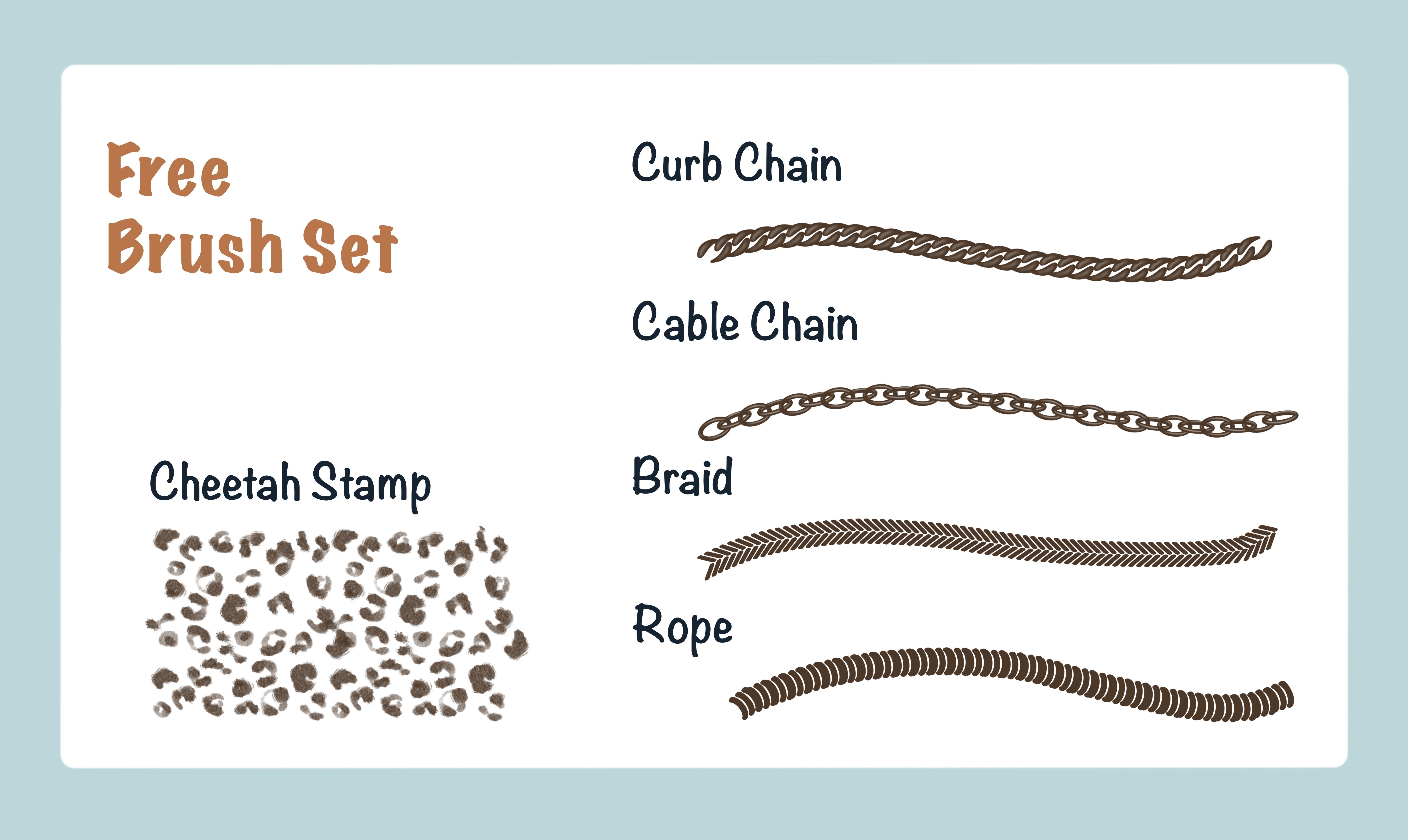 Seamless Pattern With Chains On Procreate + 5 Free Brushes Vinita