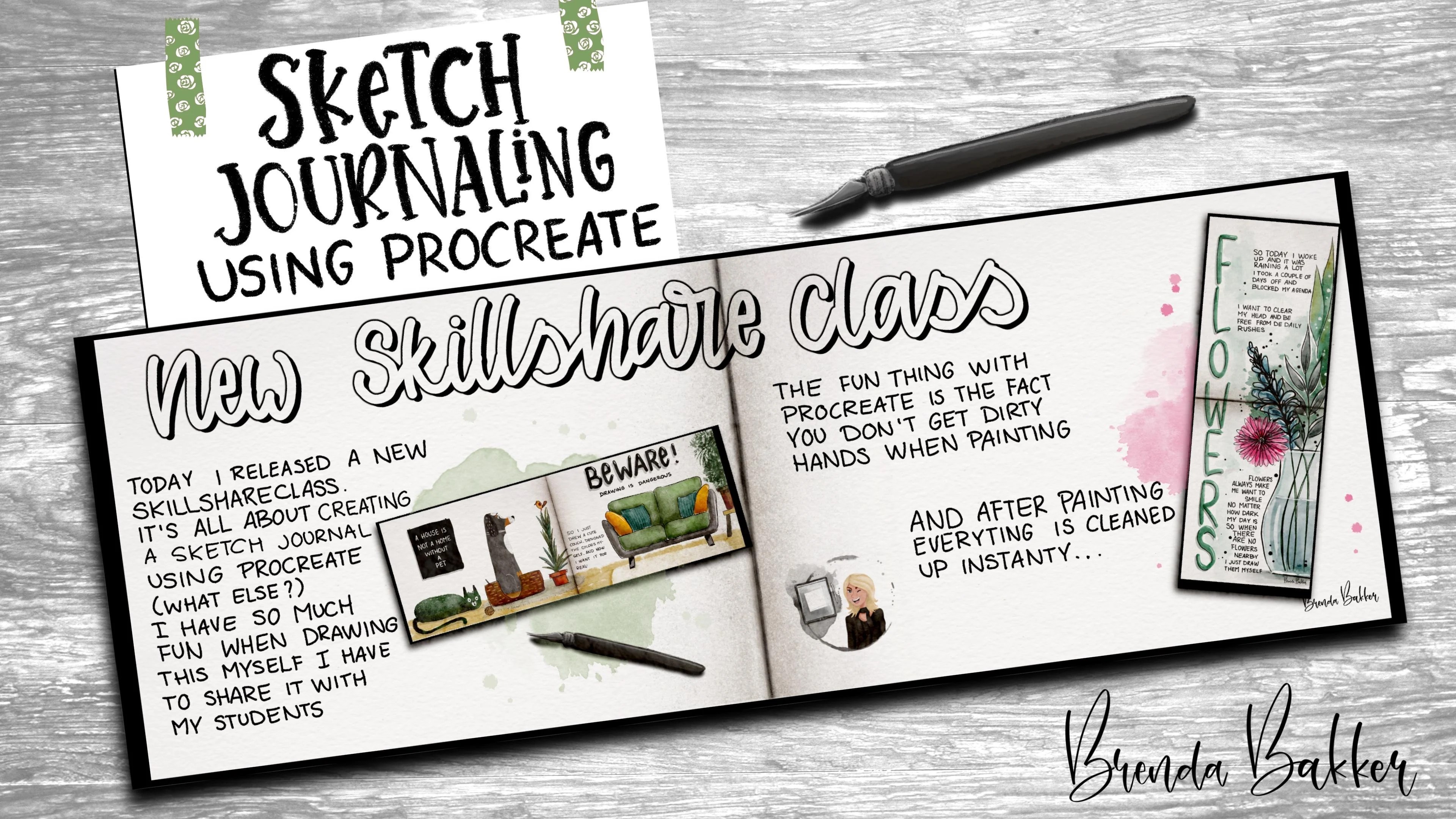 Creating a lovely Sketch Journal Using Procreate Brenda Bakker