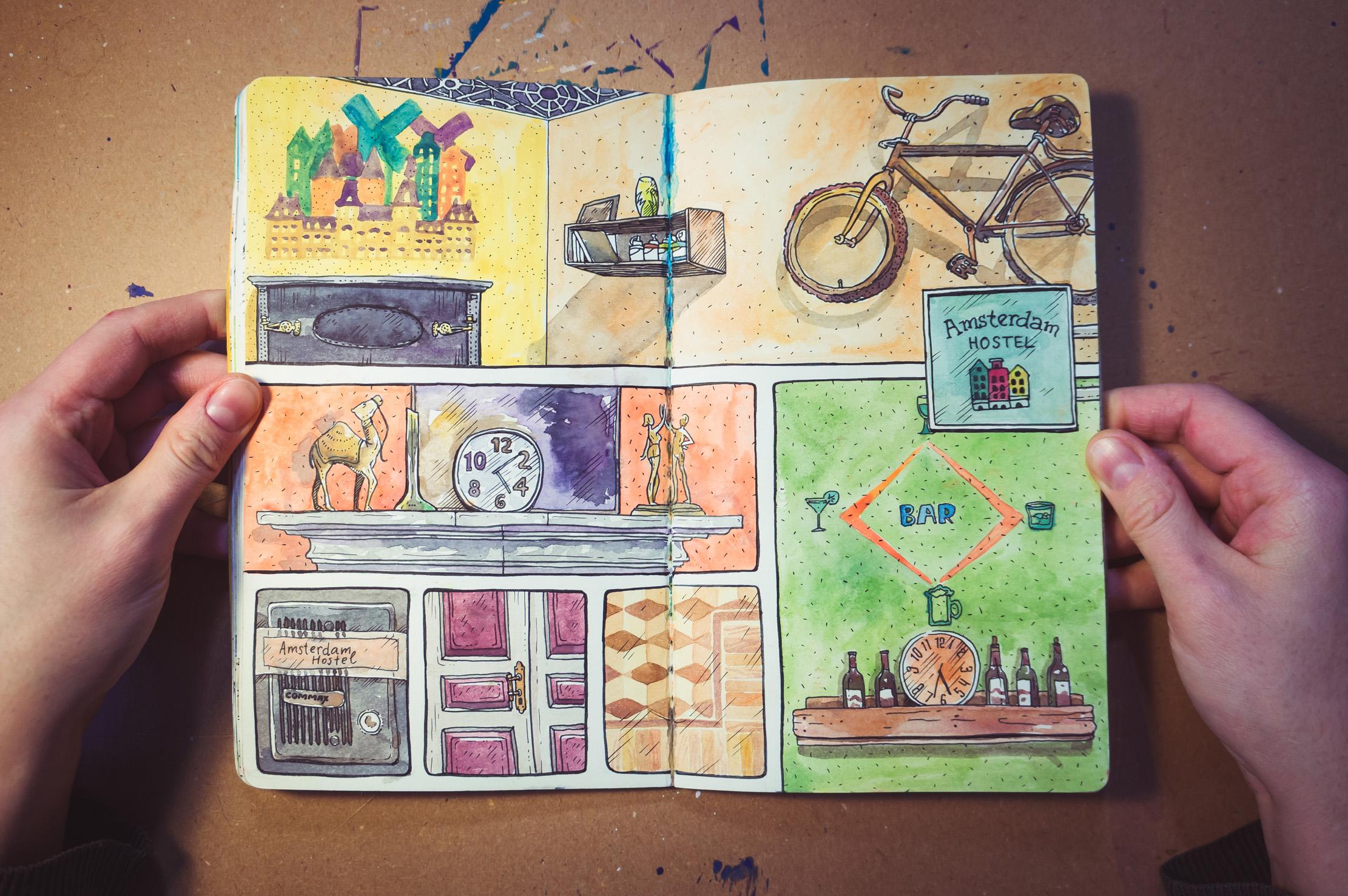 Layouts for your sketchbook. Make your sketches organized and
