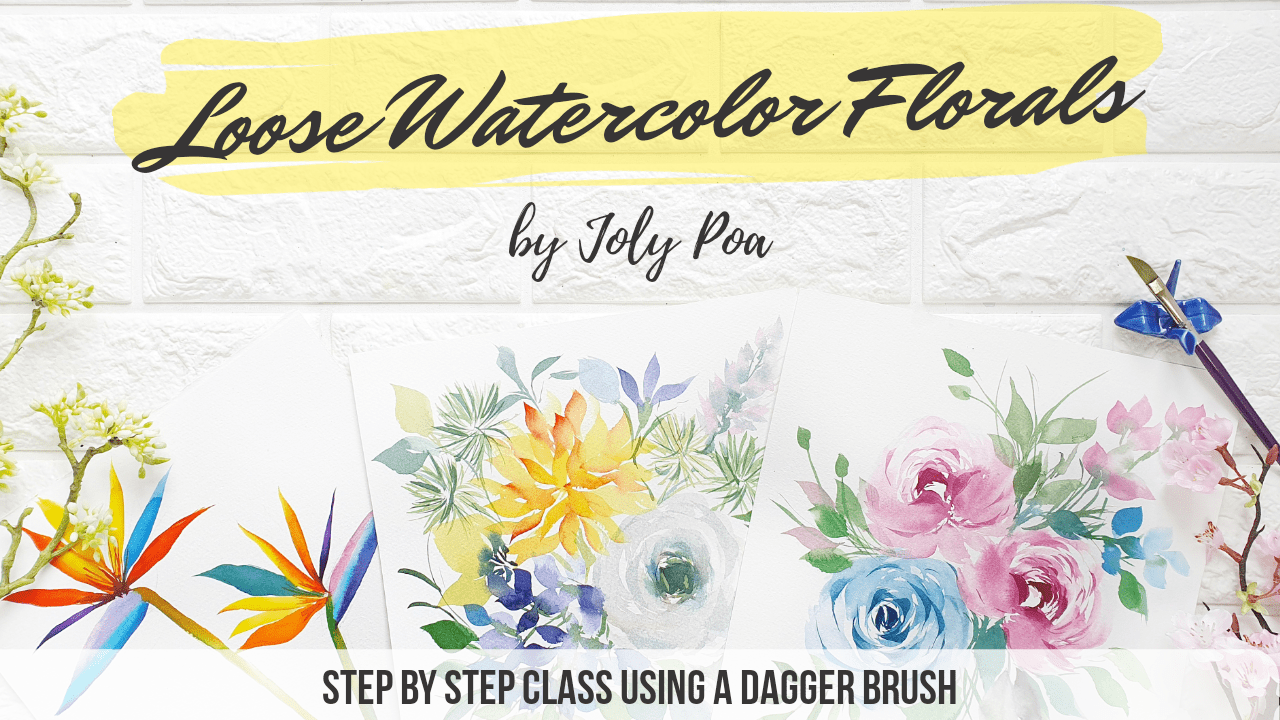 Loose Watercolor Florals Using a Dagger Brush Joly Poa Skillshare
