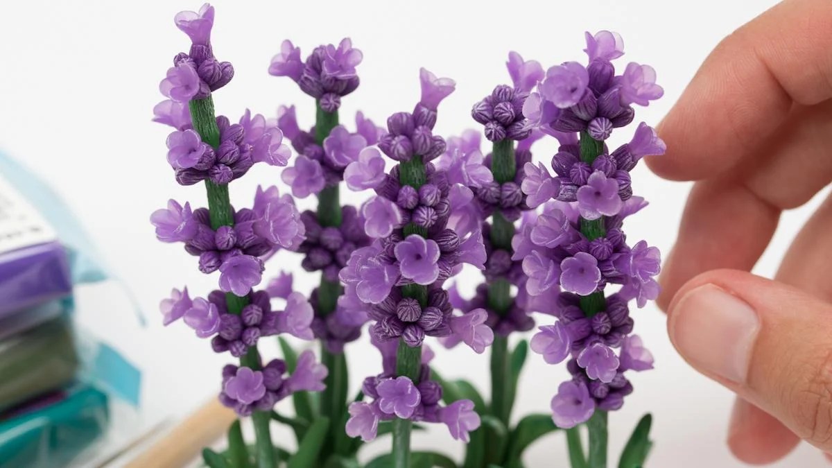 Sculpture How to Sculpt Realistic Lavender Flowers using Polymer Clay