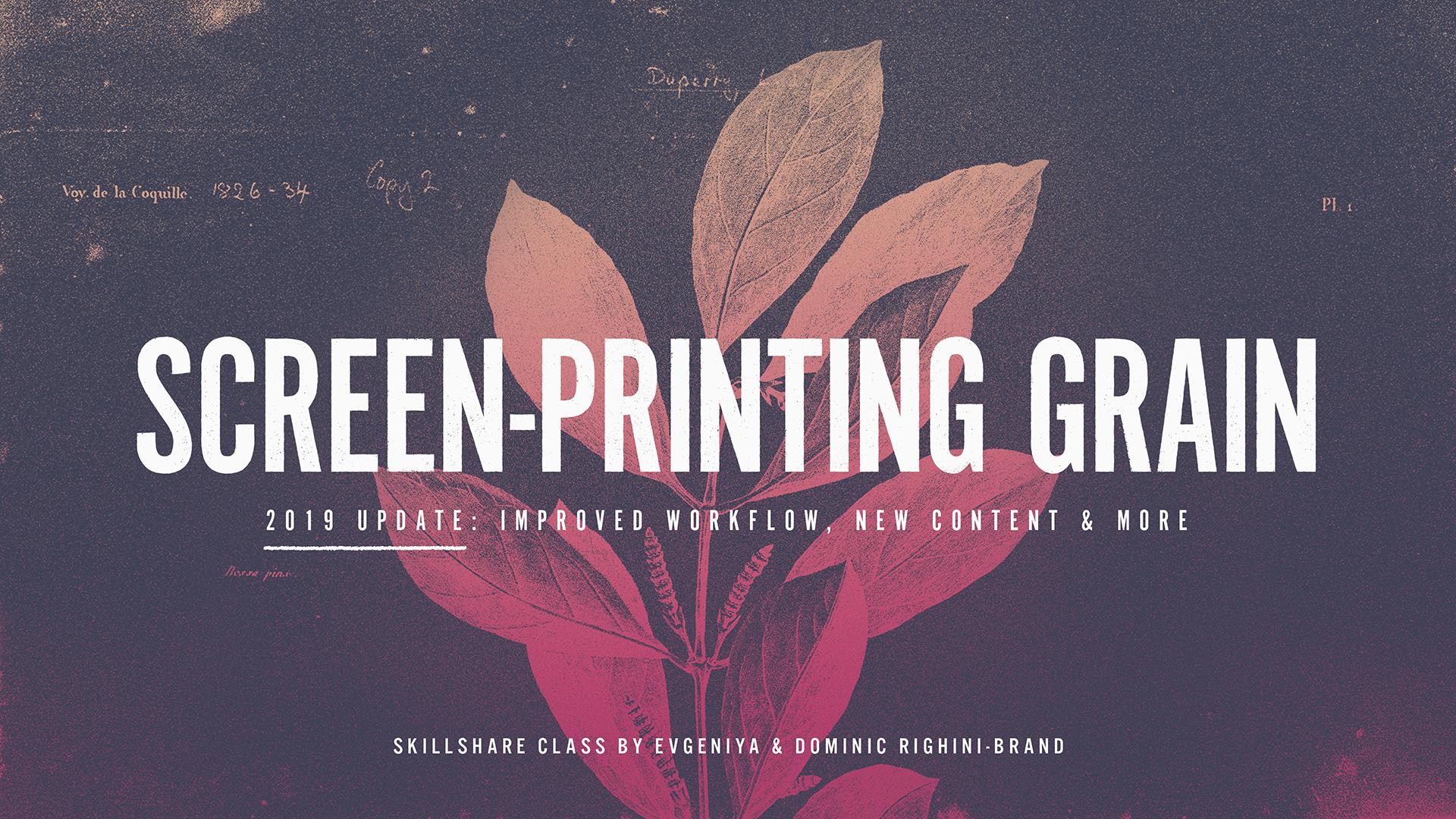 ScreenPrinting Grain Effect in Adobe Evgeniya & Dominic