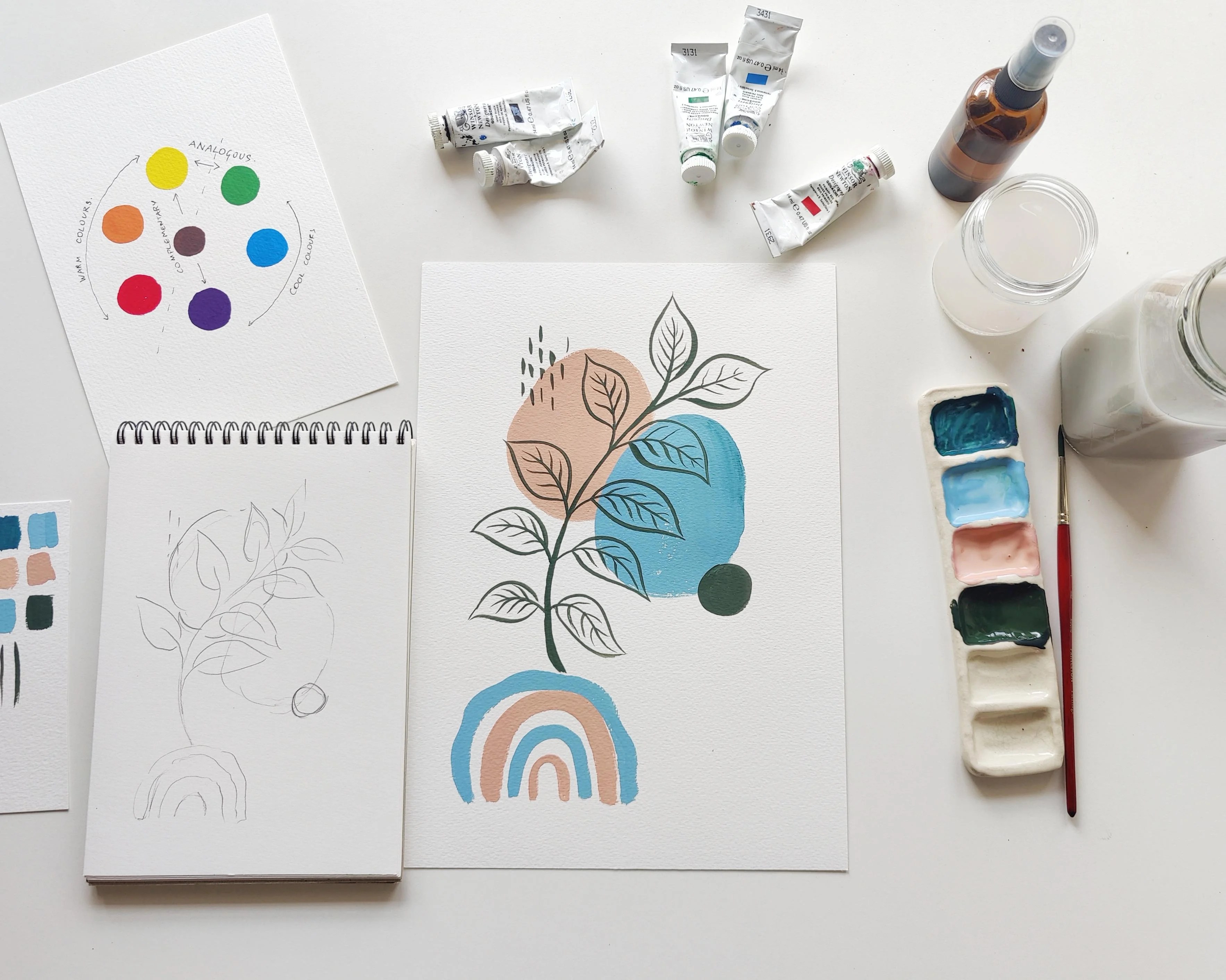 Gouache 101 Tools, Tips, Techniques, Create a Boho Abstract Painting Shivani Patel Skillshare